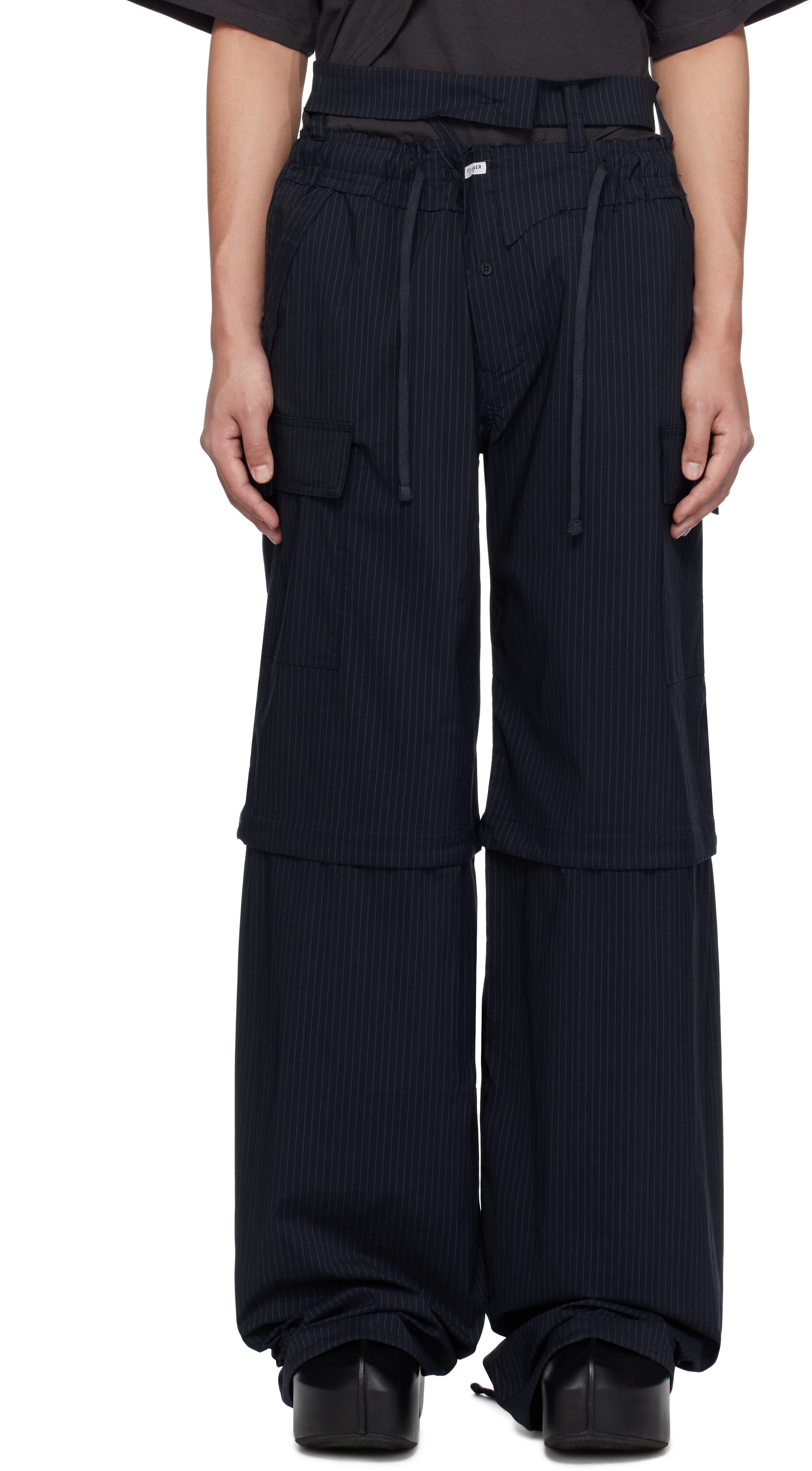 Navy Baggy Cargo Pants