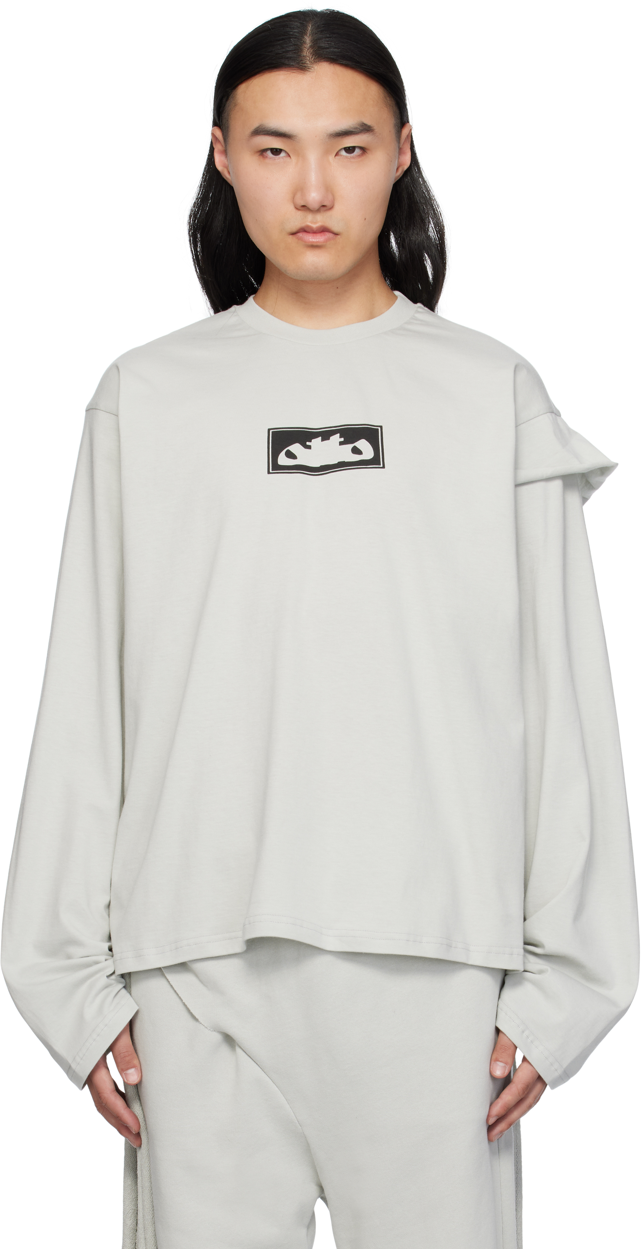 Gray Logo Longsleeve T-shirt