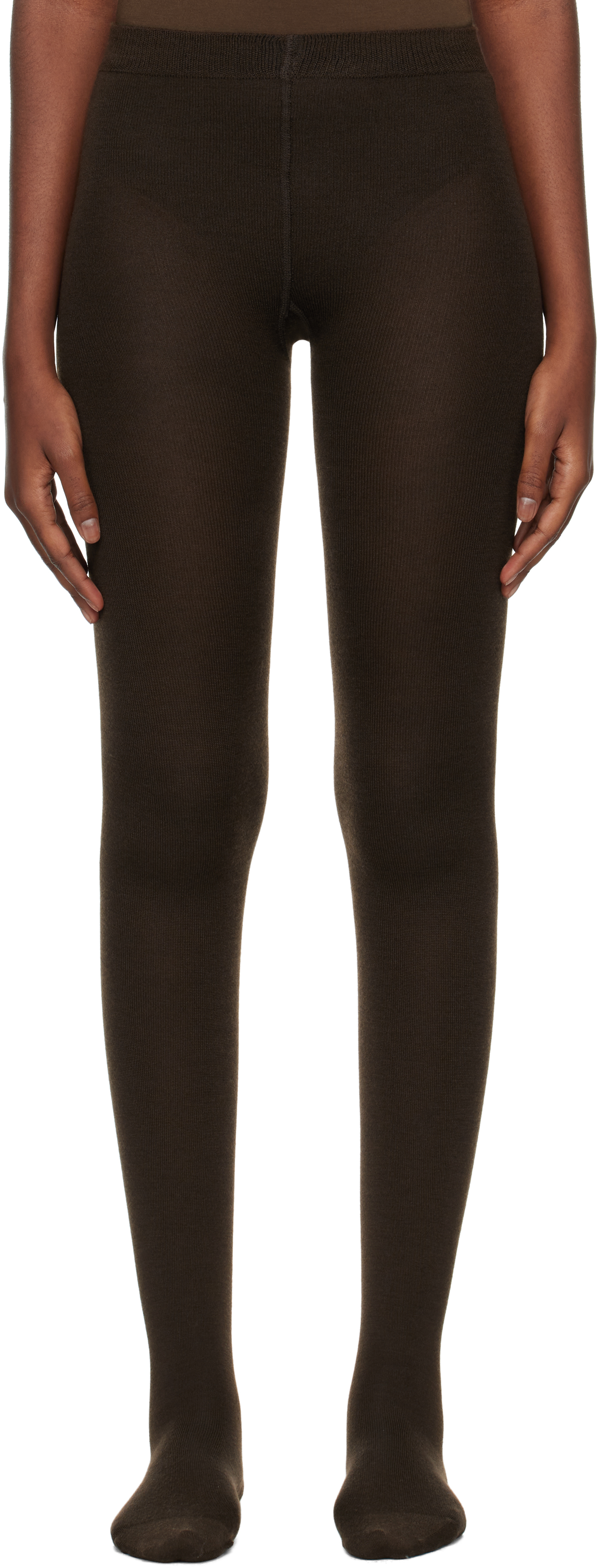 Brown Cashmere/Silk Tights