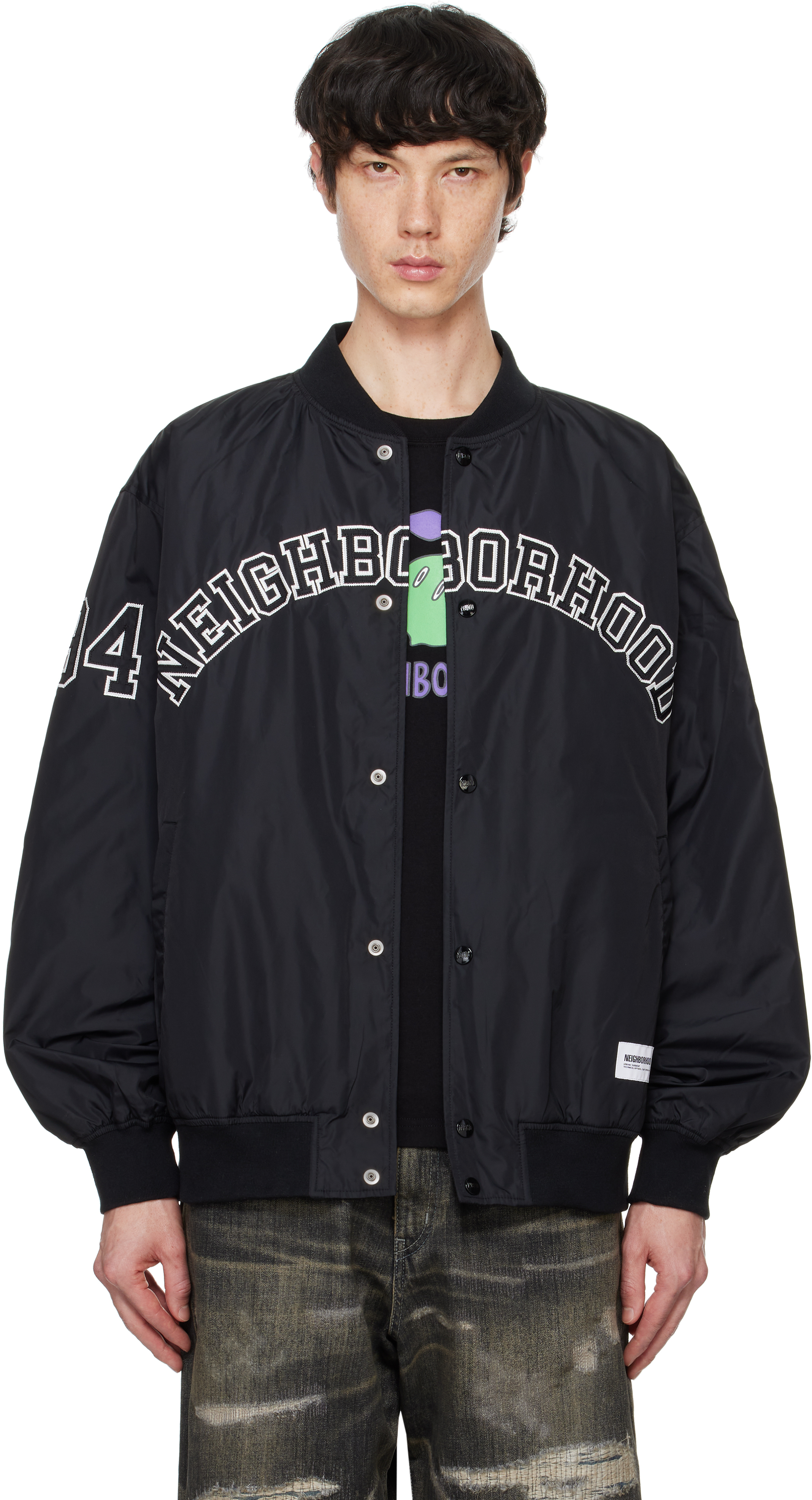 Black Baseball Bomber Jacket