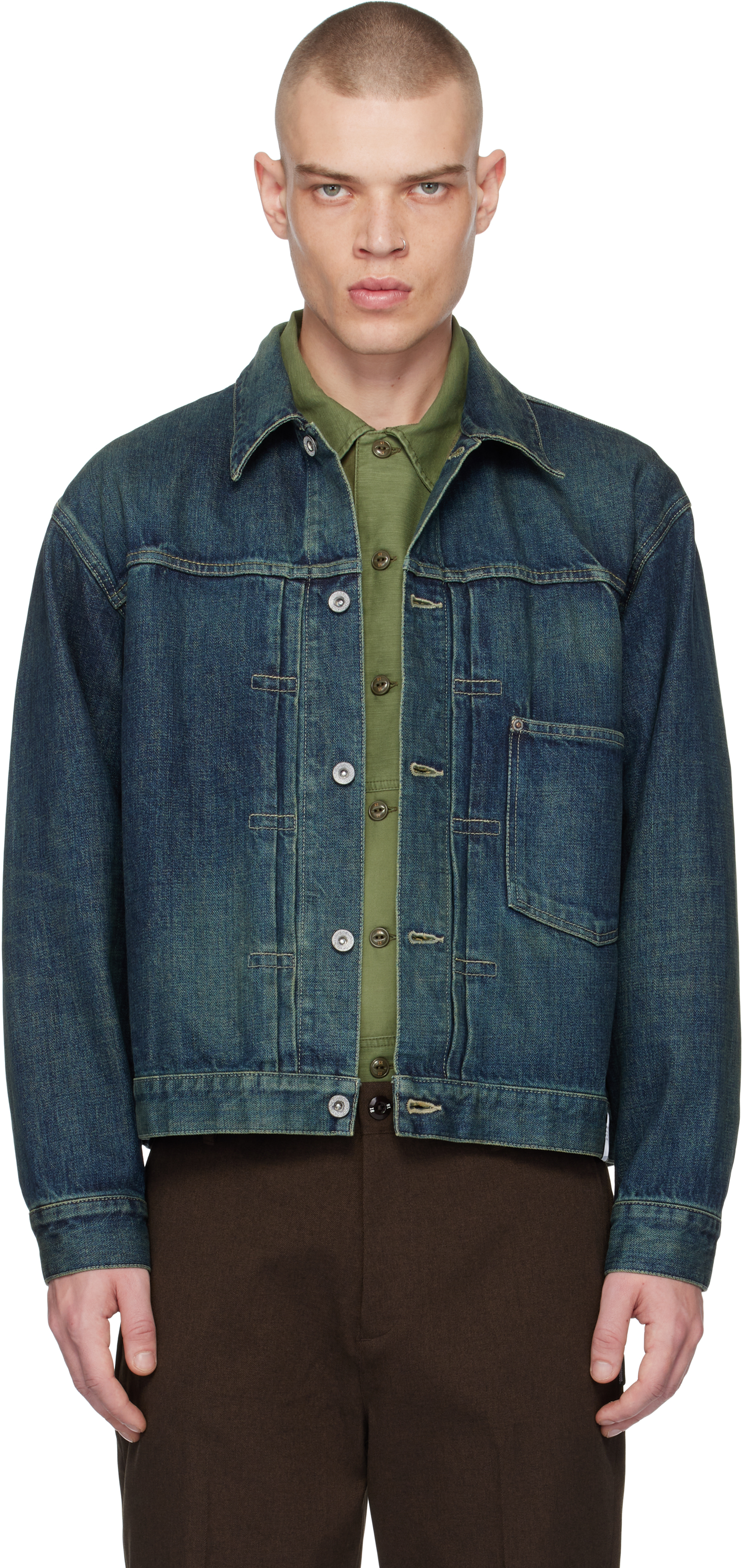 Indigo Type-1 Washed Denim Jacket