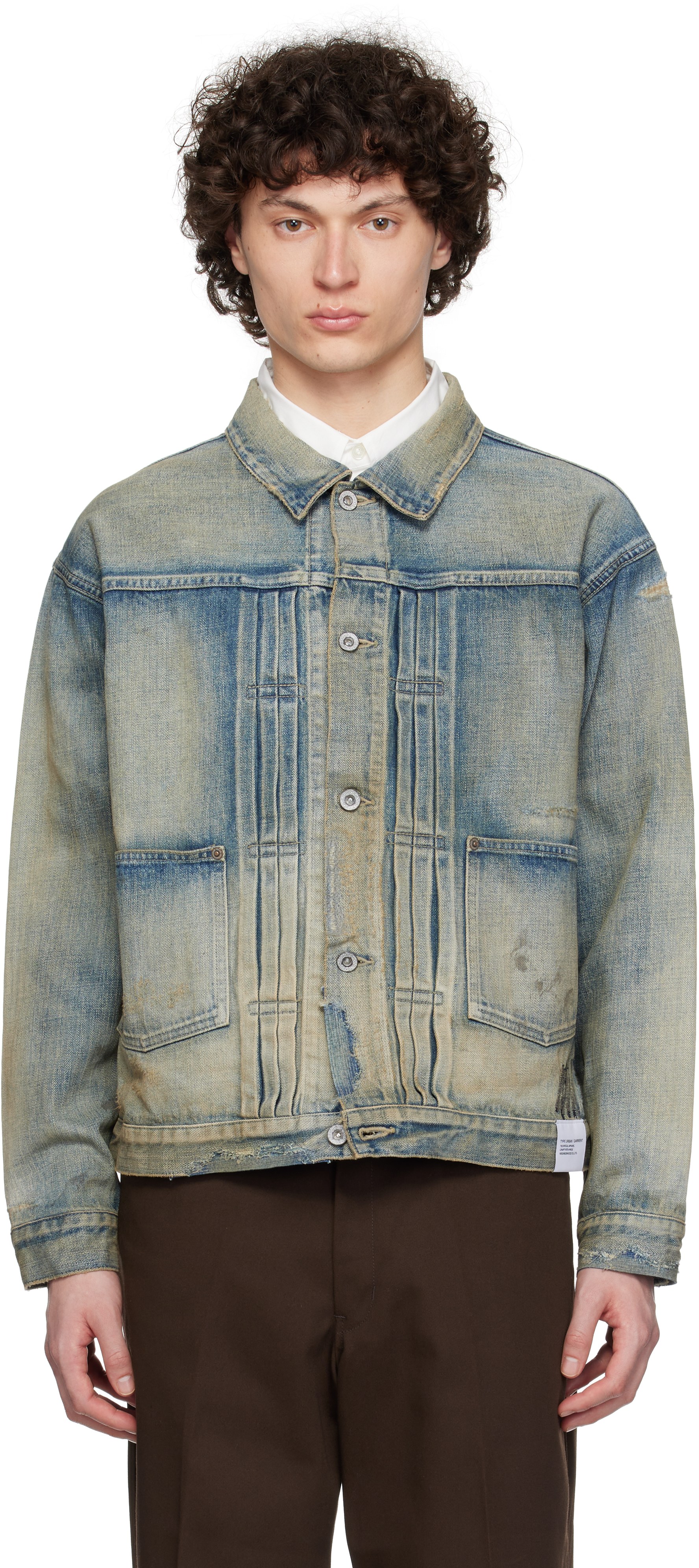 NEIGHBORHOOD Savage Type-1 Distressed Denim Jacket for Men