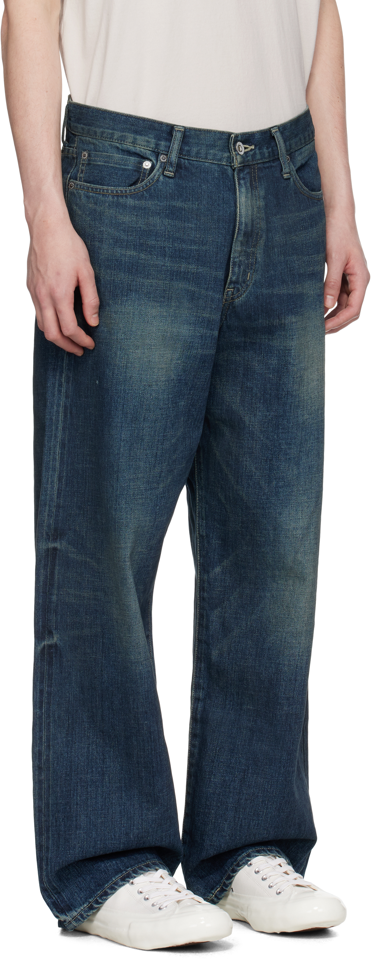 NEIGHBORHOOD BLUE WASHED DENIM DP WIDE JEANS
