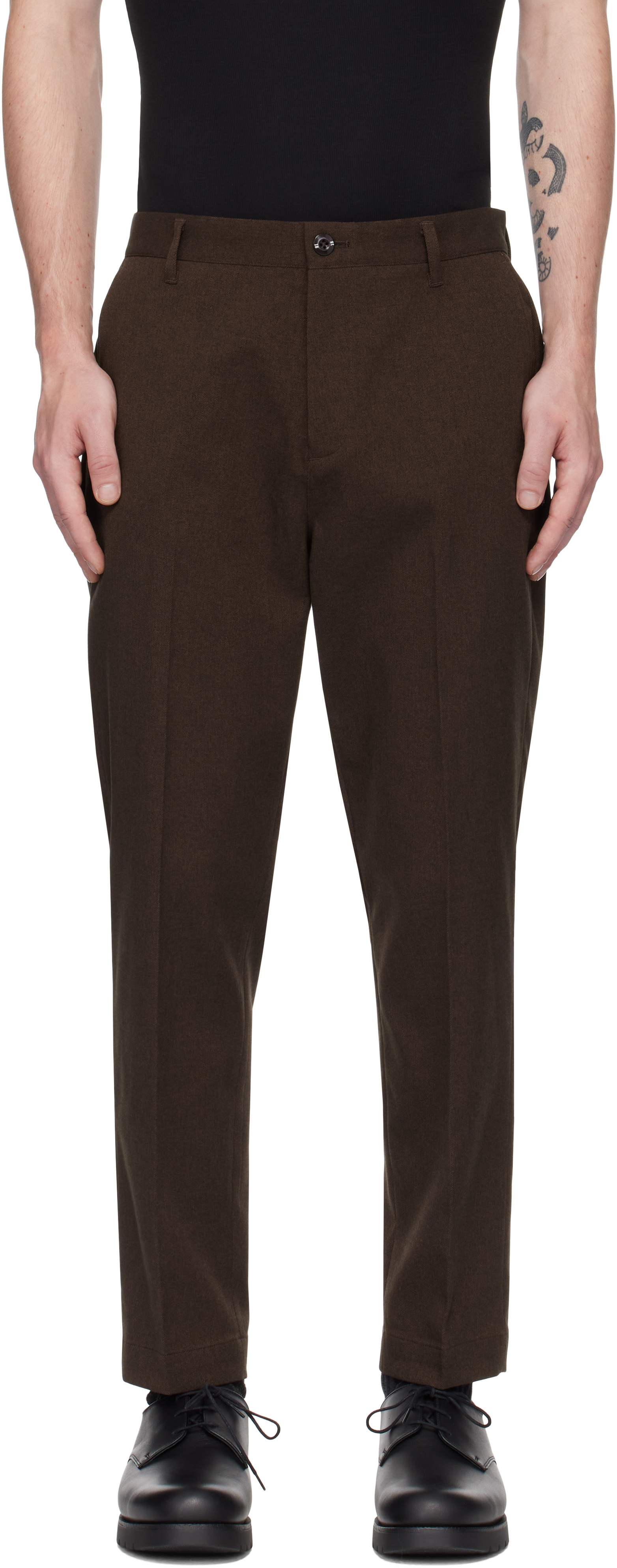 Brown Ankle Trousers