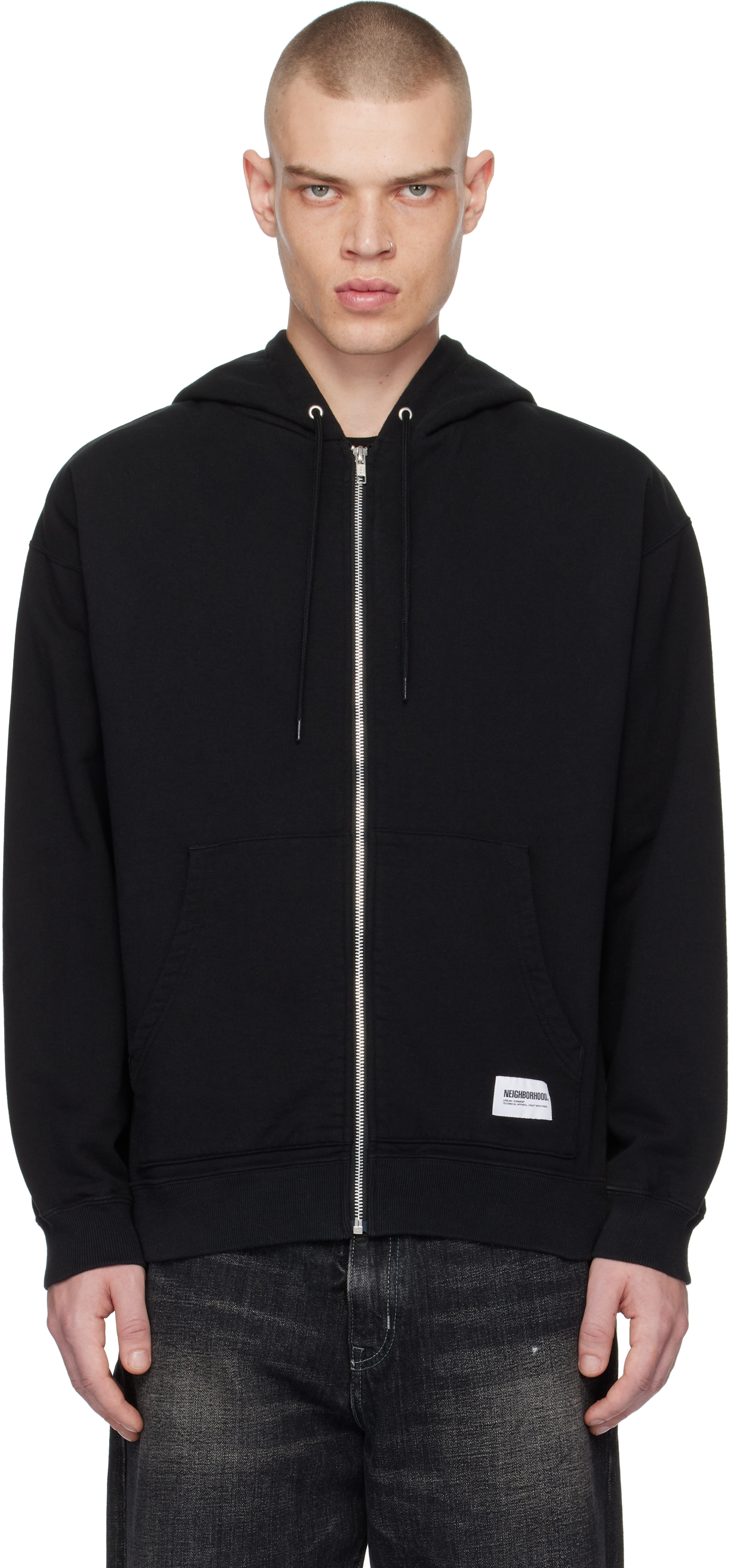 Black Classic Sweat Zip Hoodie