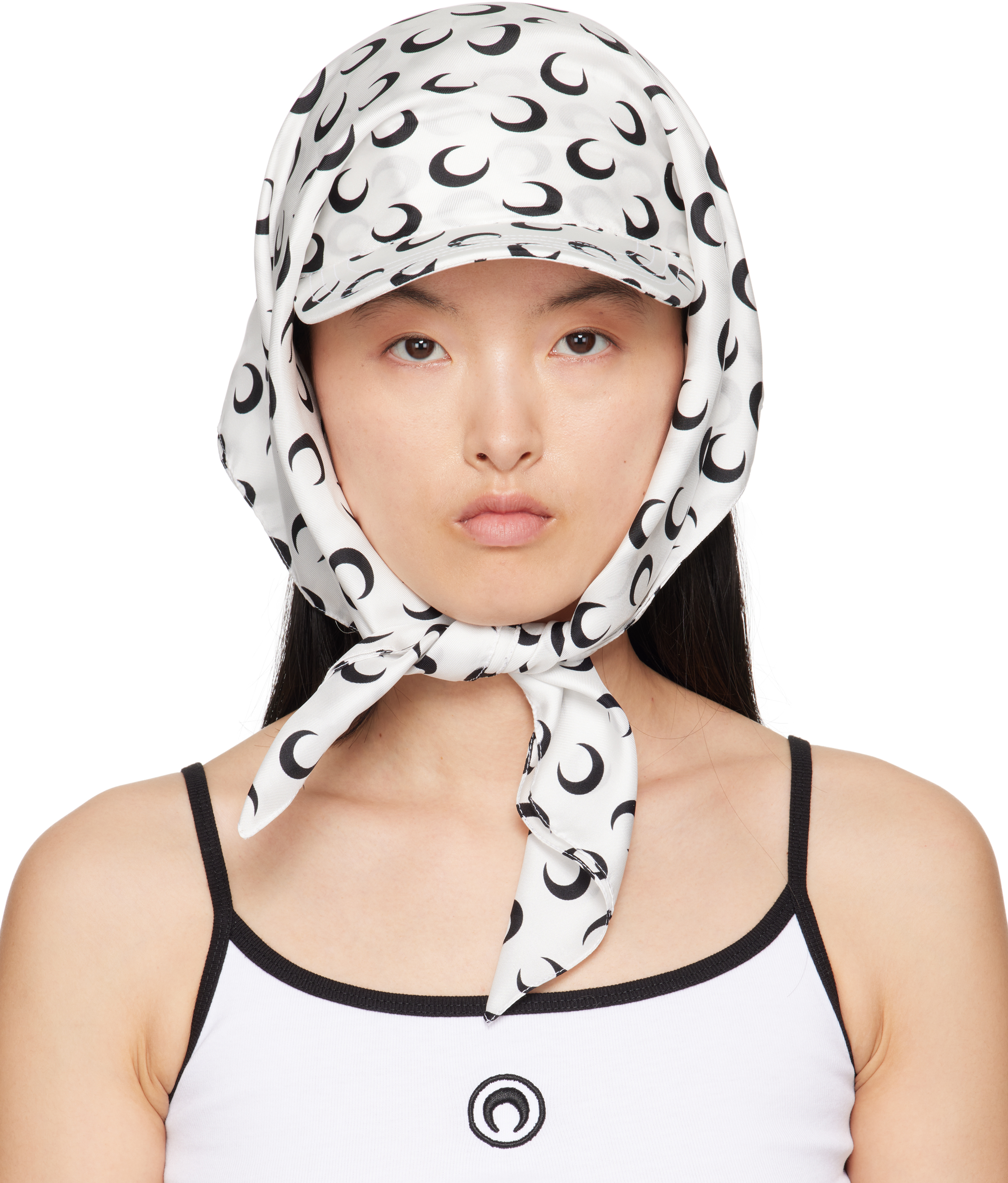 Regenerated Silk Scarves Veiled Cap • Marine Serre