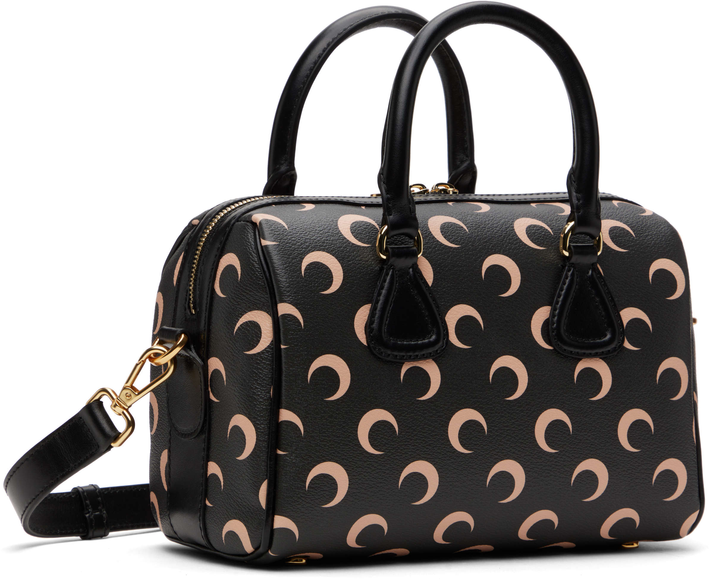 Marine Serre Black Moon Canvas Strike Bag