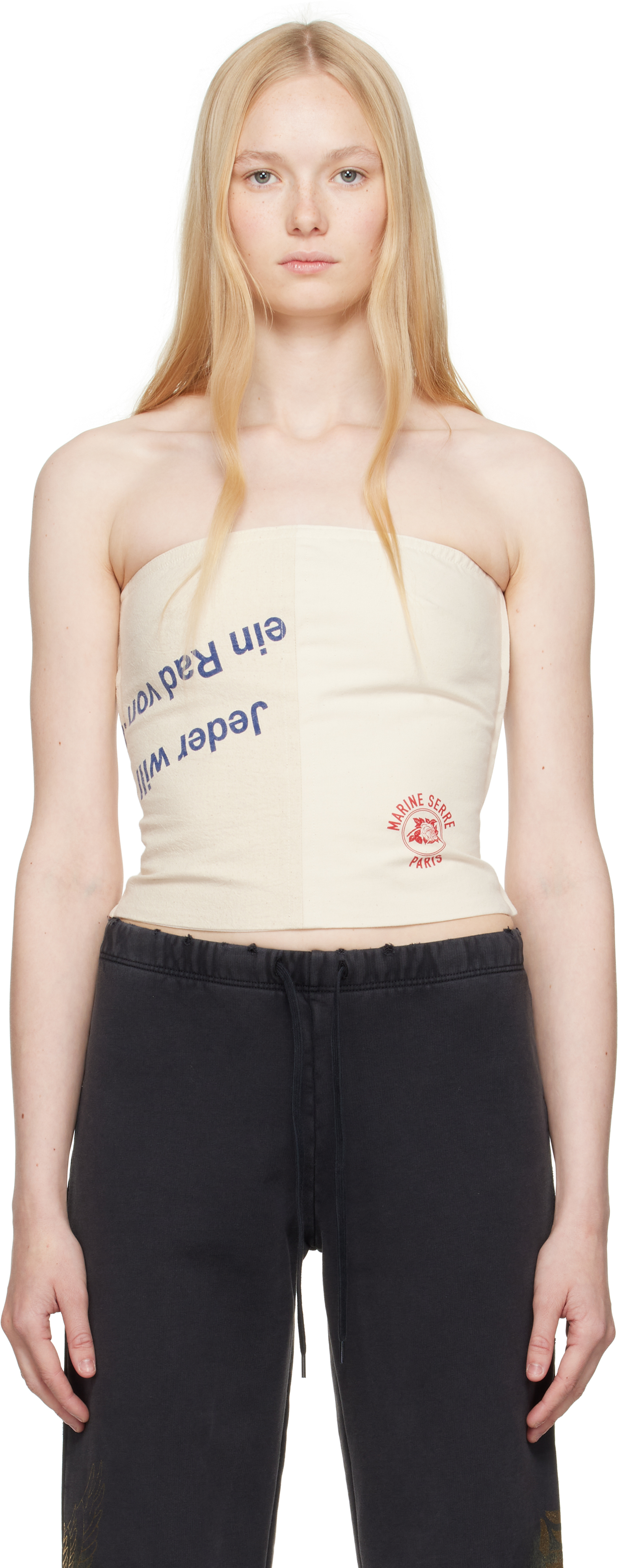 Marine Serre Regenerated Tote Bags ビスチェ ワンピース Regenerated Tote Bags Bustier Dress • Marine Serre