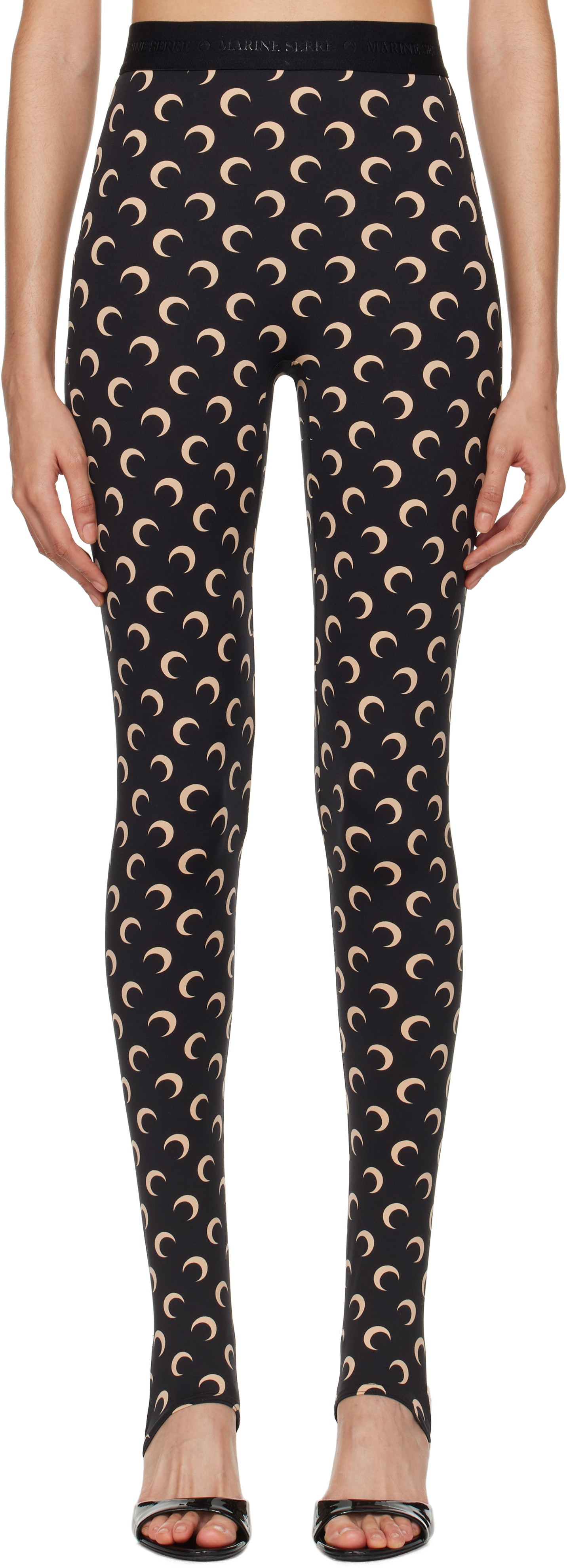 Red Recycled Jersey Moon Stirrup Leggings