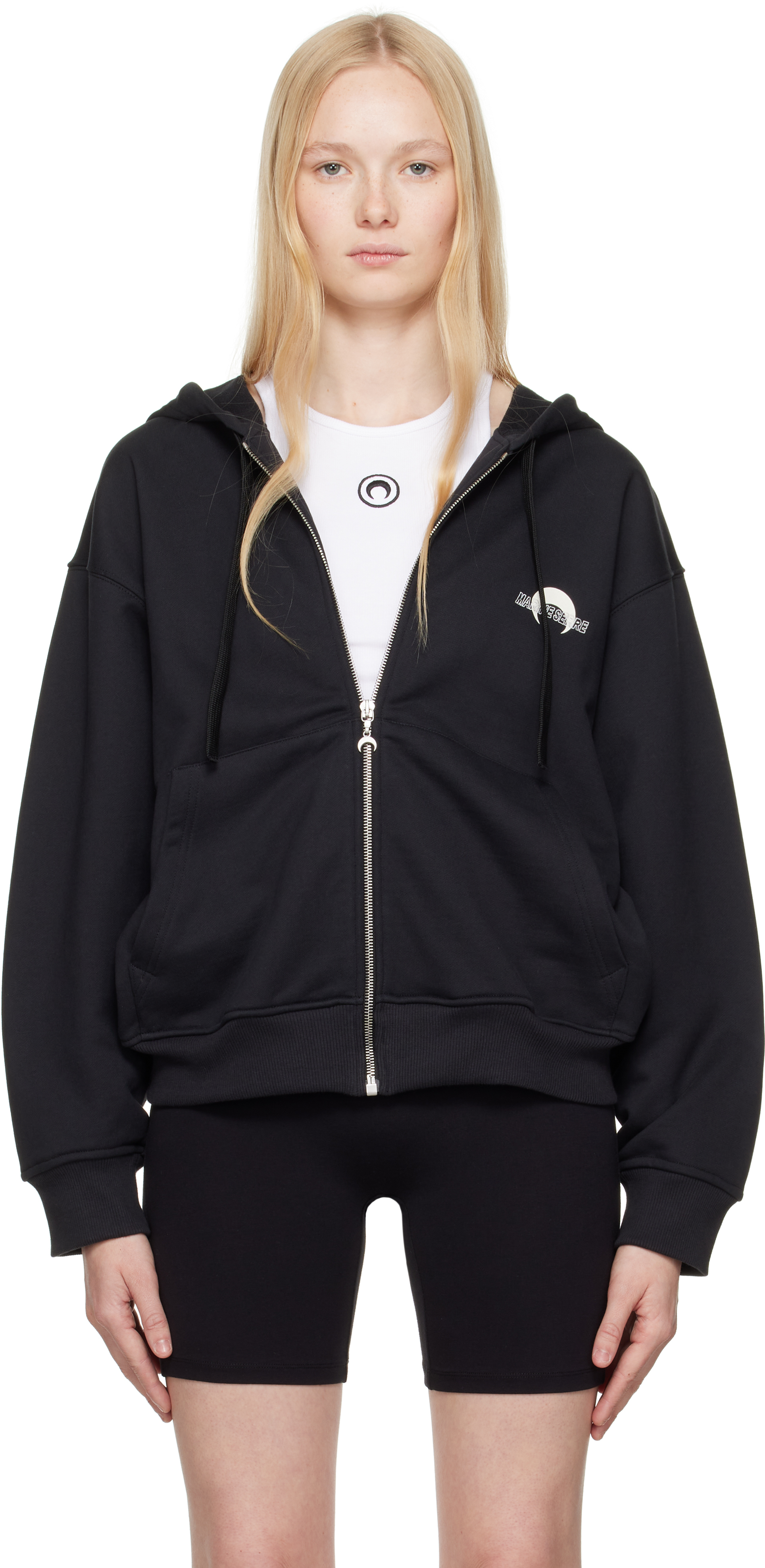 Black Moon Logo Fleece Zipped Hoodie