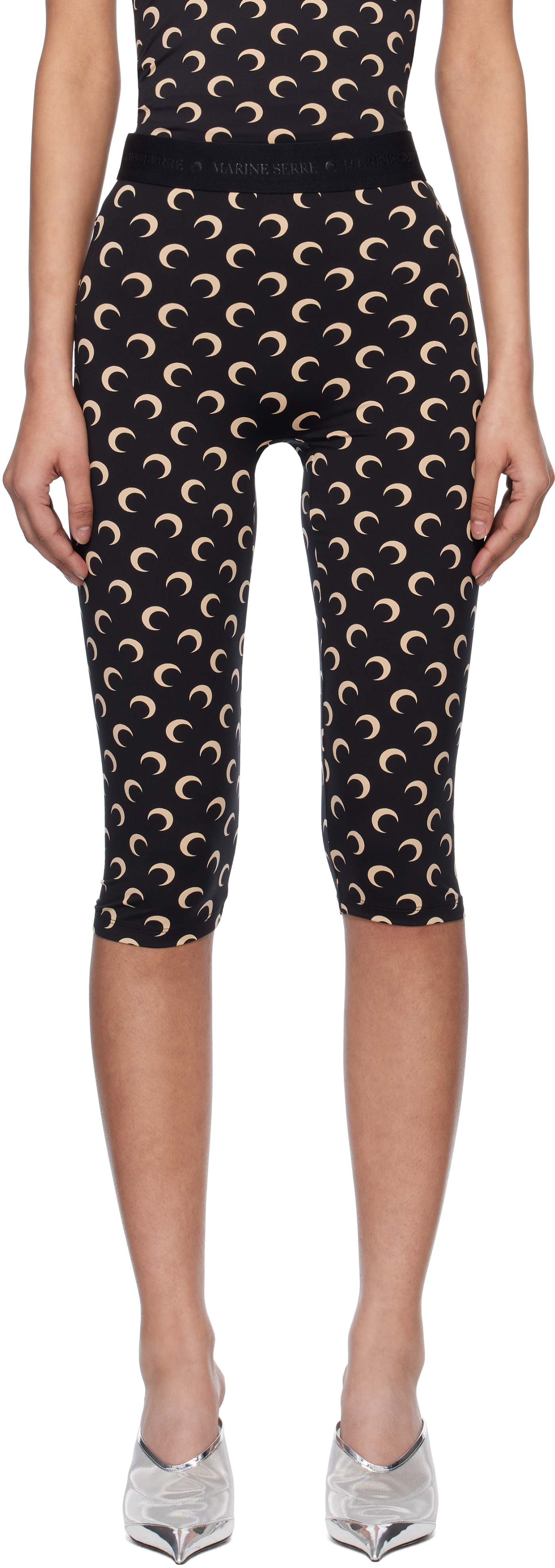 SSENSE Exclusive Black Recycled Moon Jersey Capri Leggings