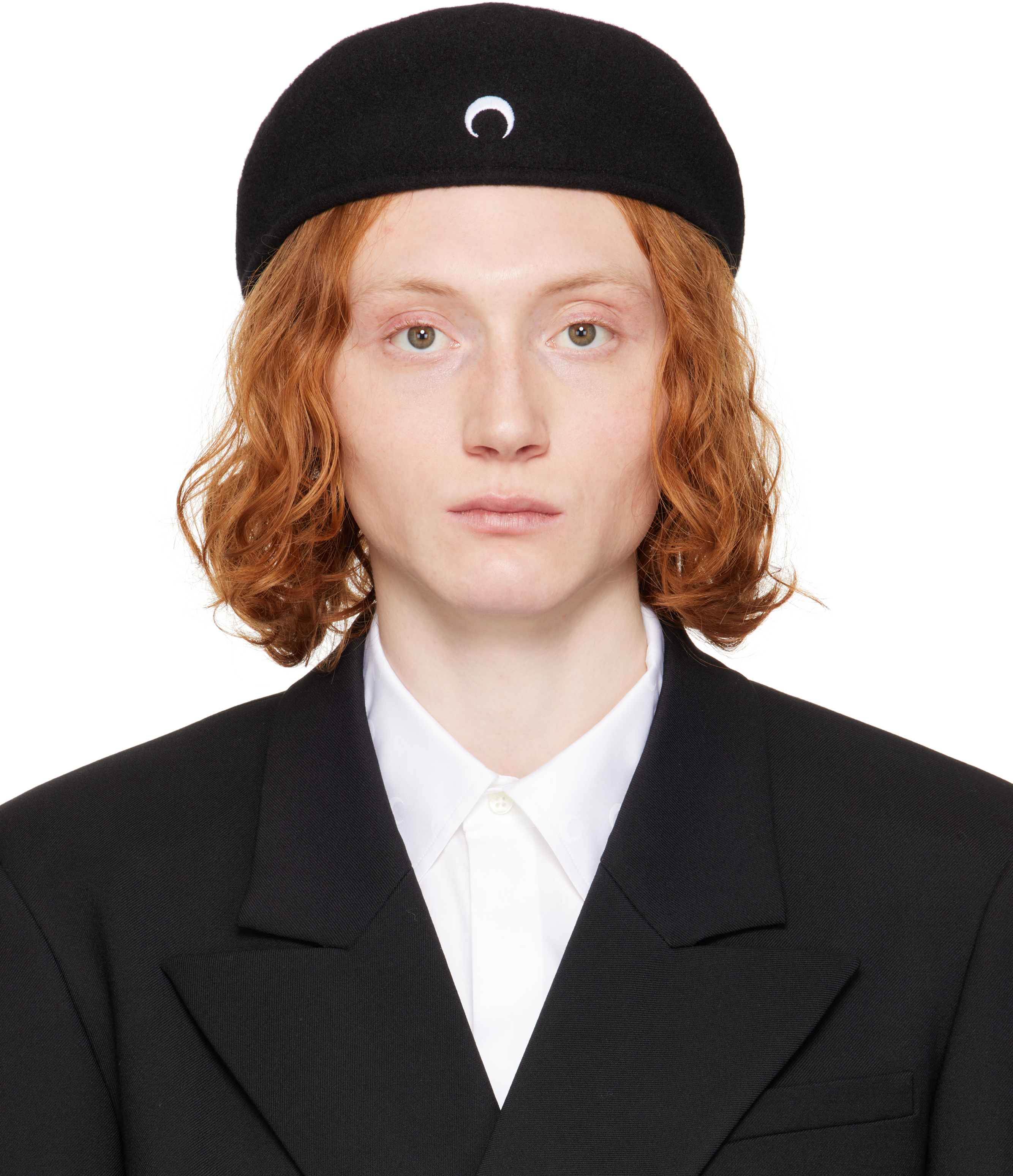 Black Moon Felted Wool Beret