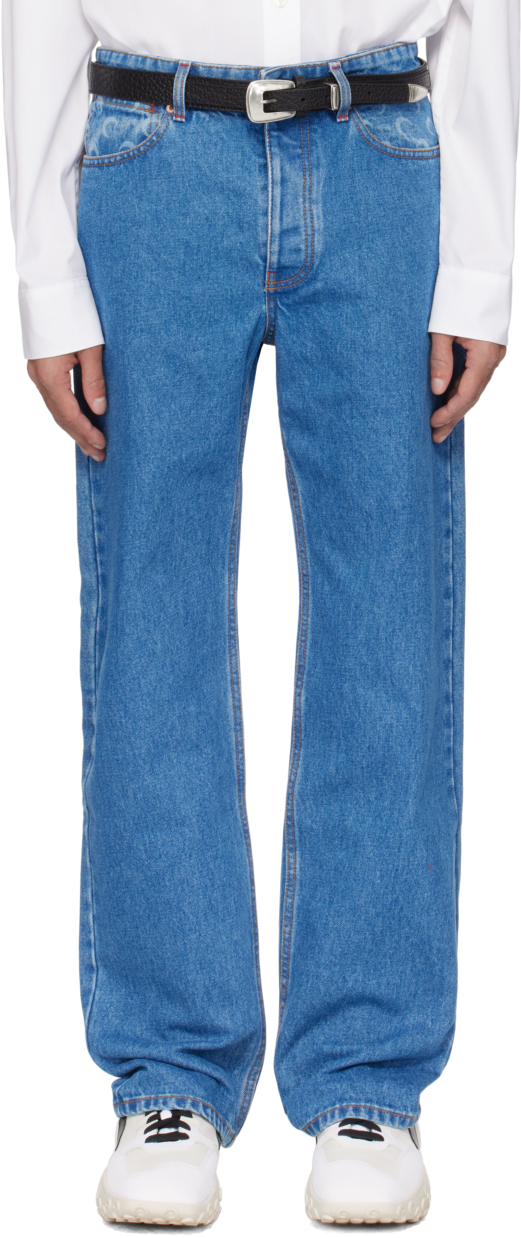 Blue Moon Laser Denim Loose Jeans