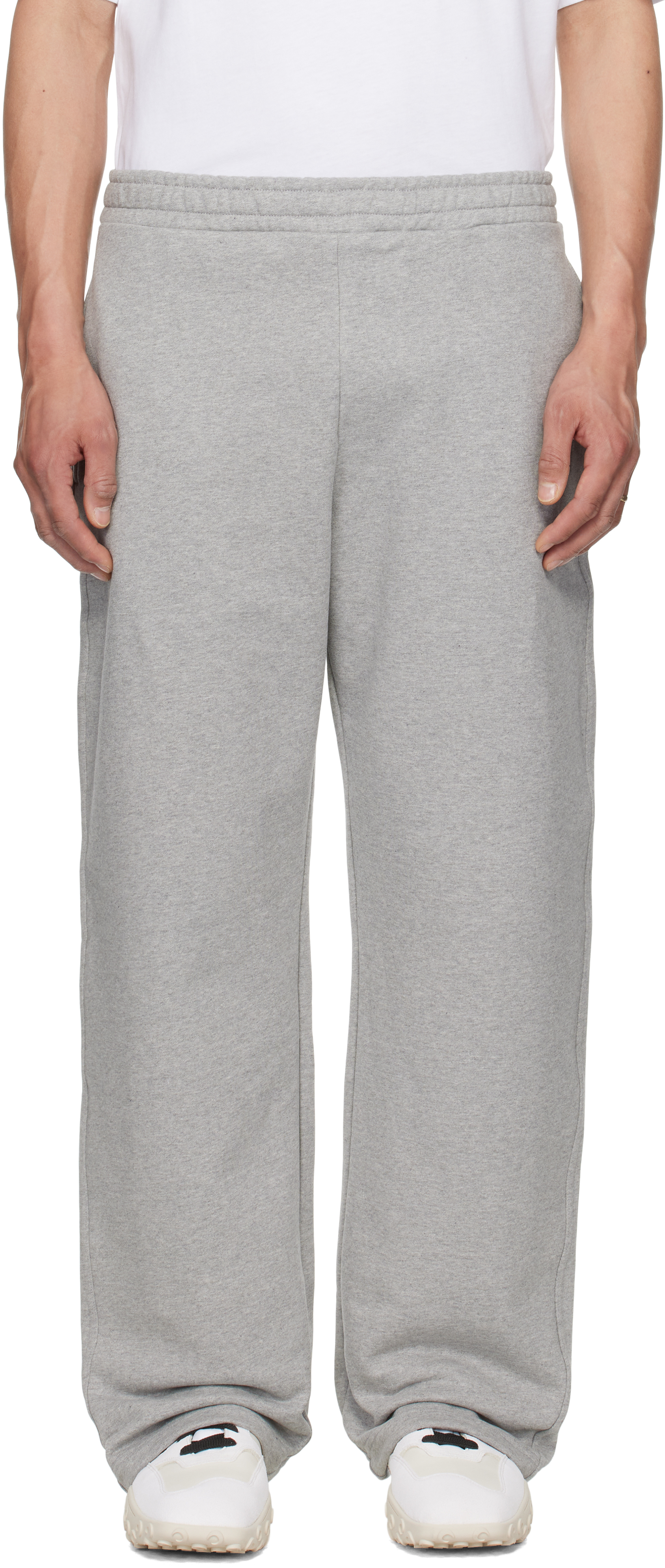 MARINE SERRE GRAY MOON LOGO SWEATPANTS