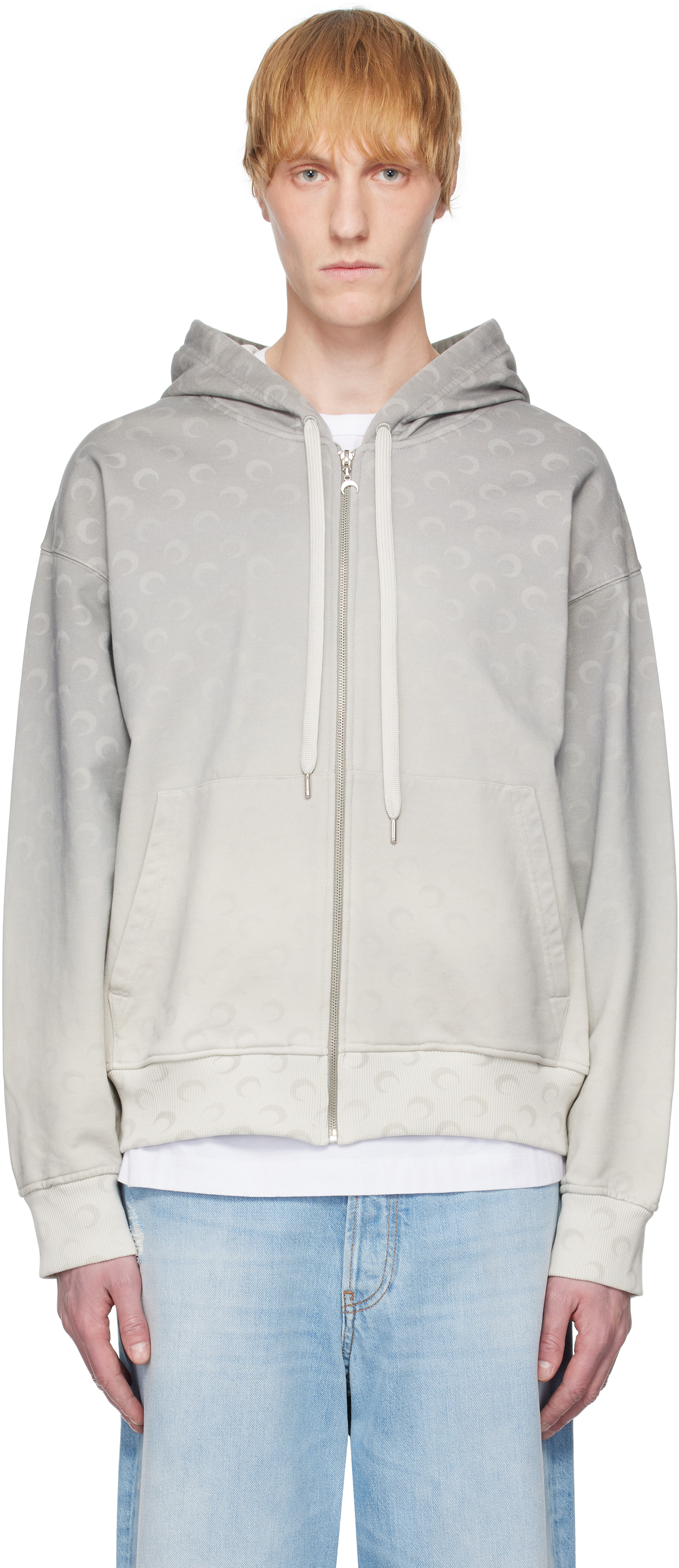 Blue Moon Faded Fleece Zipped Hoodie
