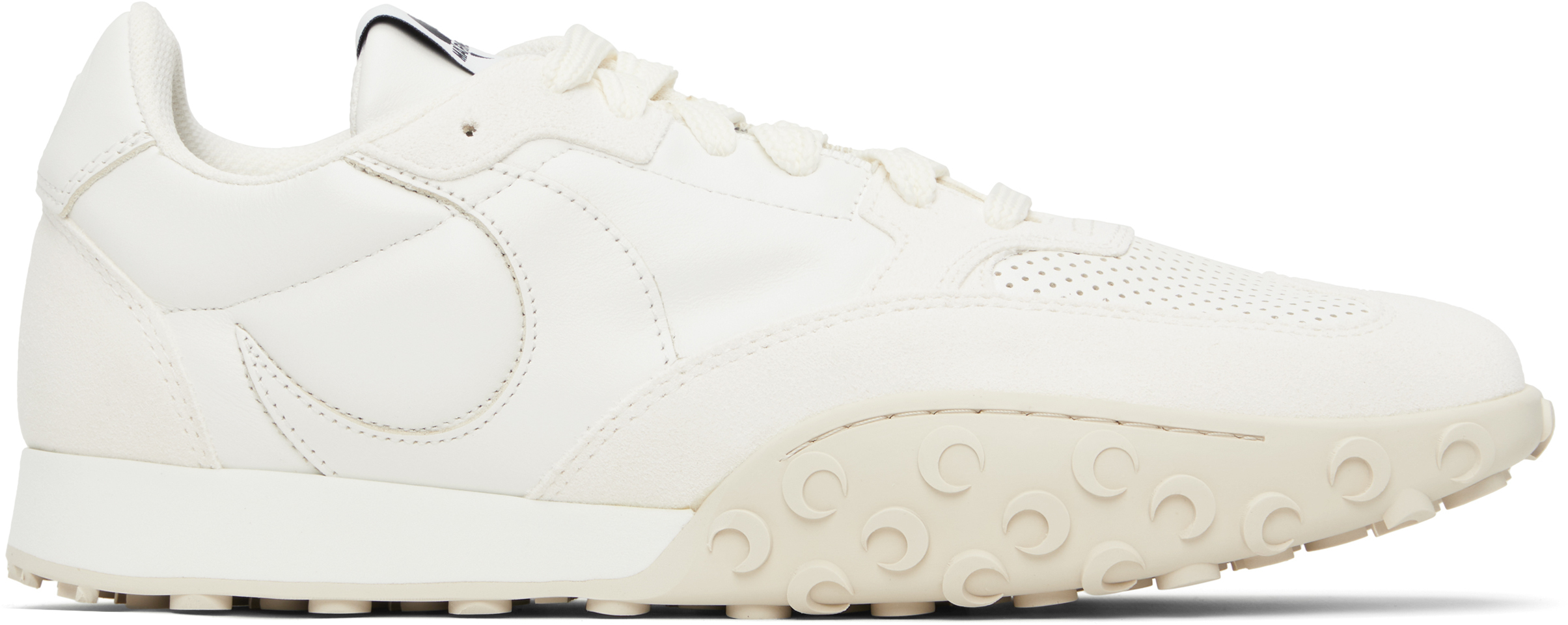 White Suede Leather MS Rise Sneakers