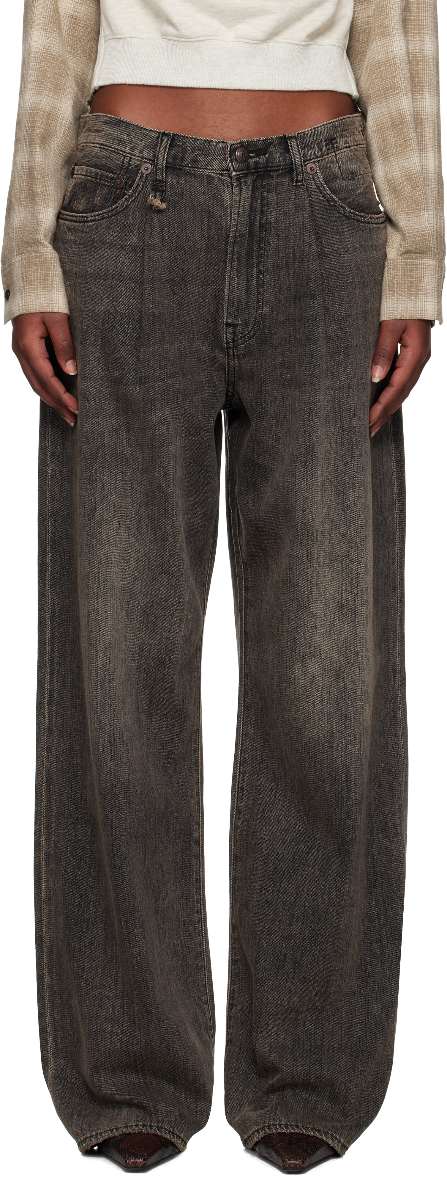 r13-black-damon-pleated-wide-