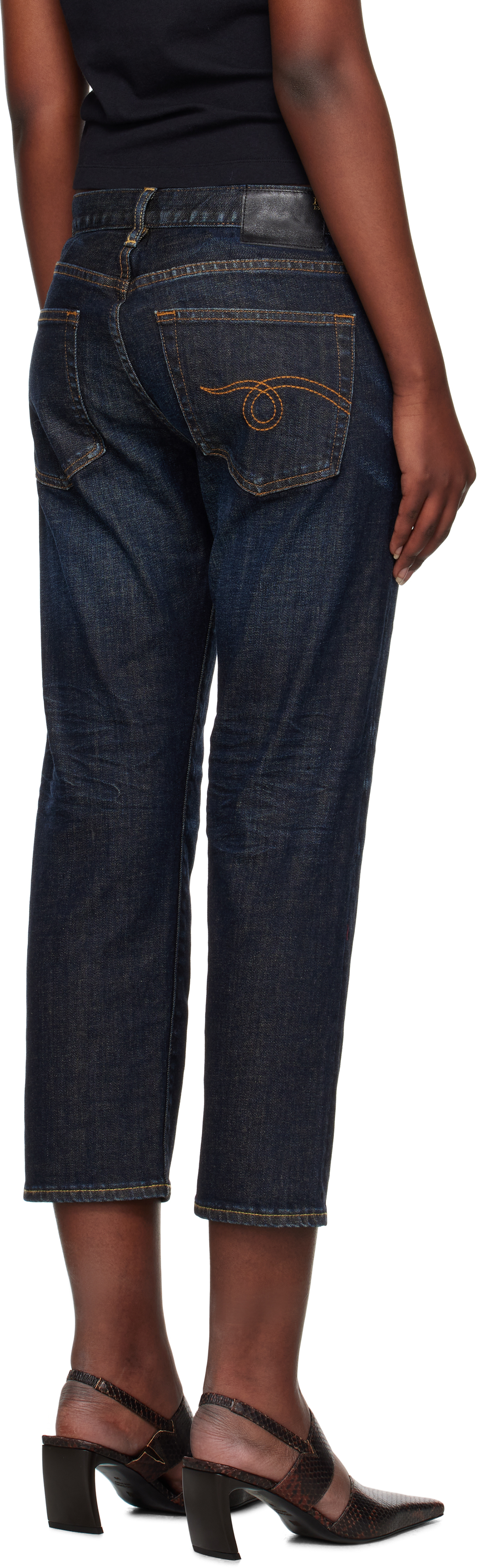 R13 Indigo Boy Straight Jeans In Avery Indigo