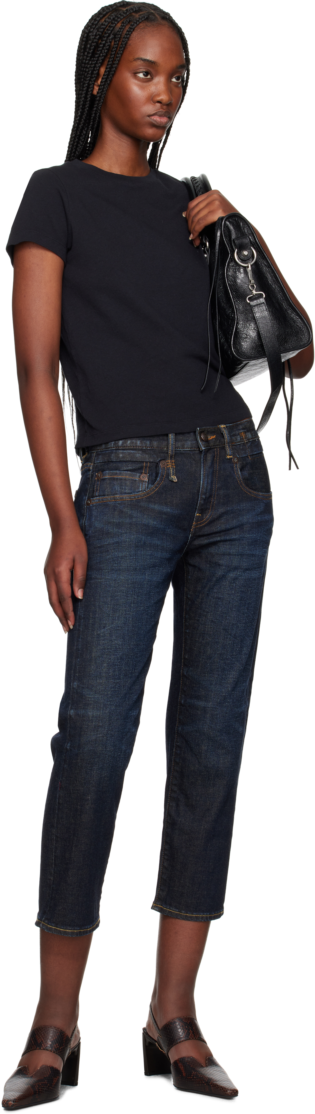 R13 Indigo Boy Straight Jeans In Avery Indigo