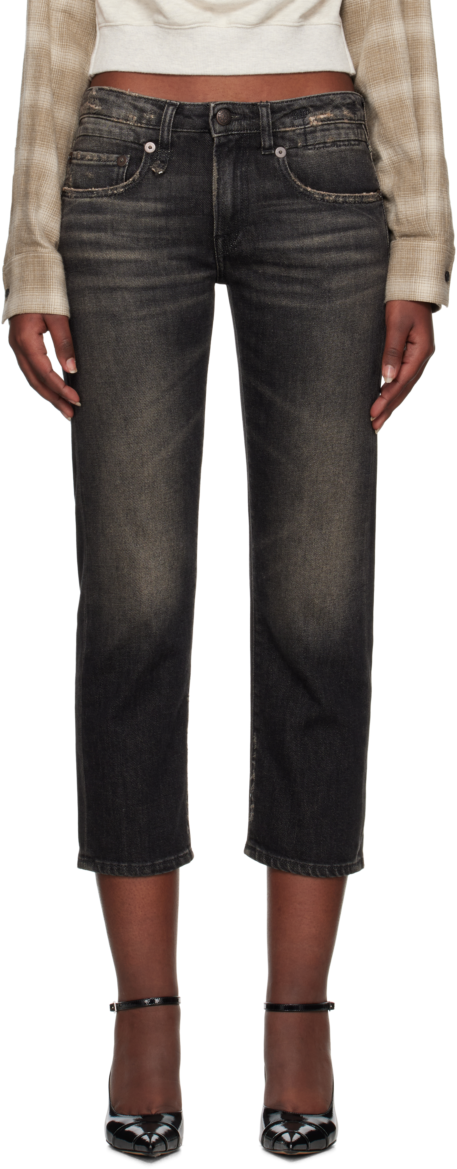 デニム・ジーパン R13 FW25 'Boy Straight' jeans (R13W0091D152A ABBEYBLACK) R13 Jean Boy Straight – Abbey Black
