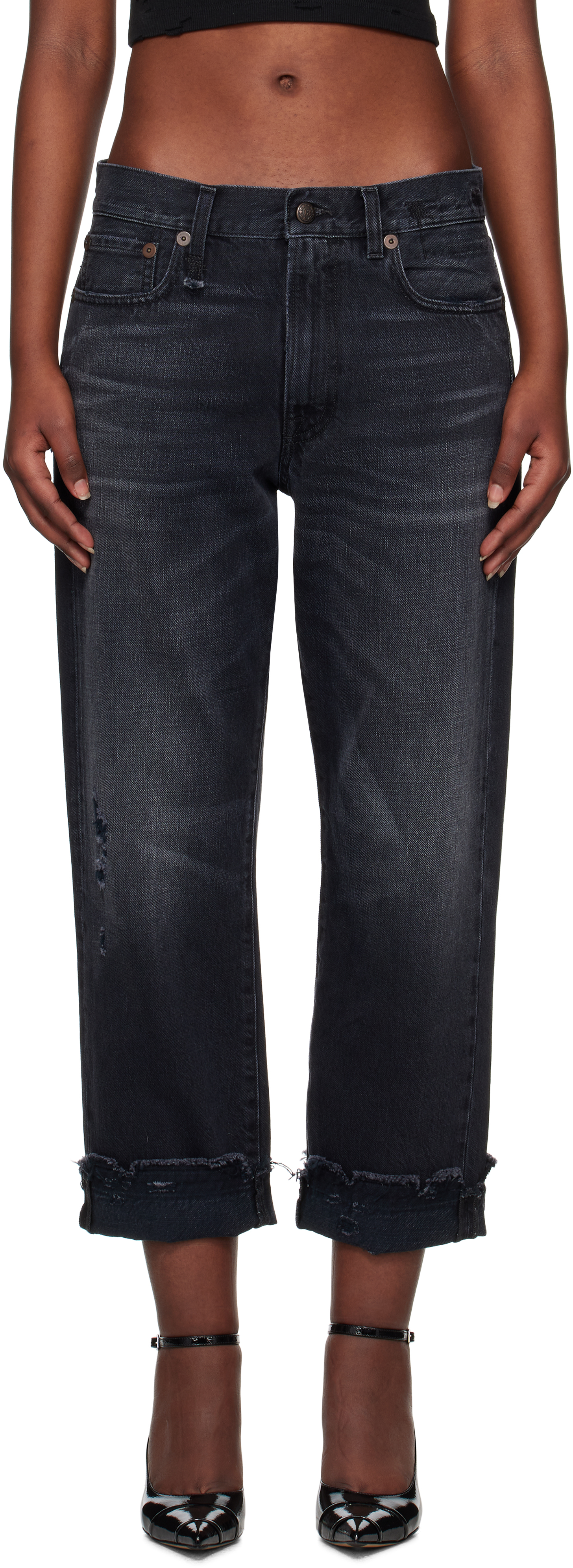 【関税込み】R13 ブラック D'Arcy ルーズジーンズ D'ARCY LOOSE JEAN - WILSON BLACK - R13