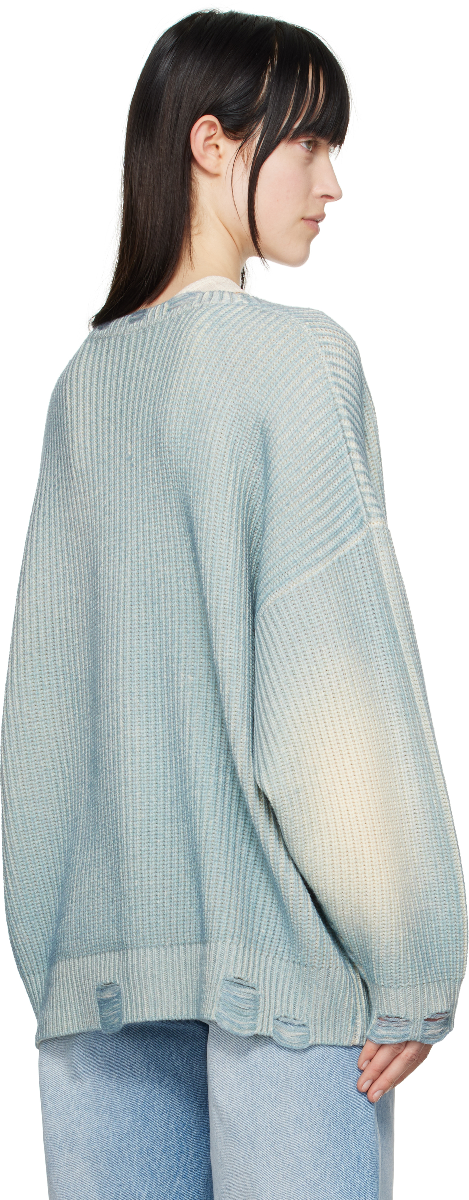 R13 Blue Oversized Cardigan In Light Sky Blue | ModeSens
