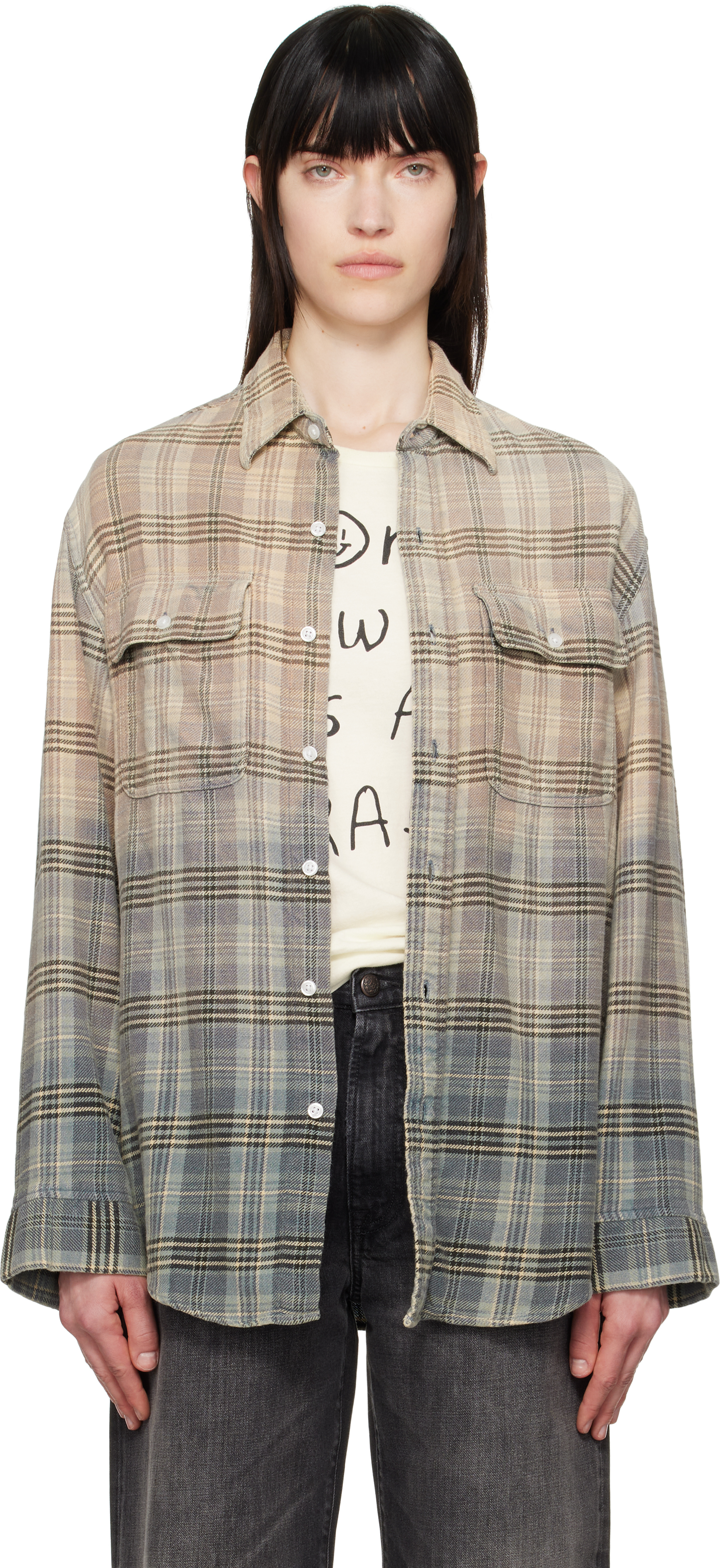 MUSE R13 RELAXED WORKSHIRT チェックシャツ 0400022005222?wid=600&hei=800&
