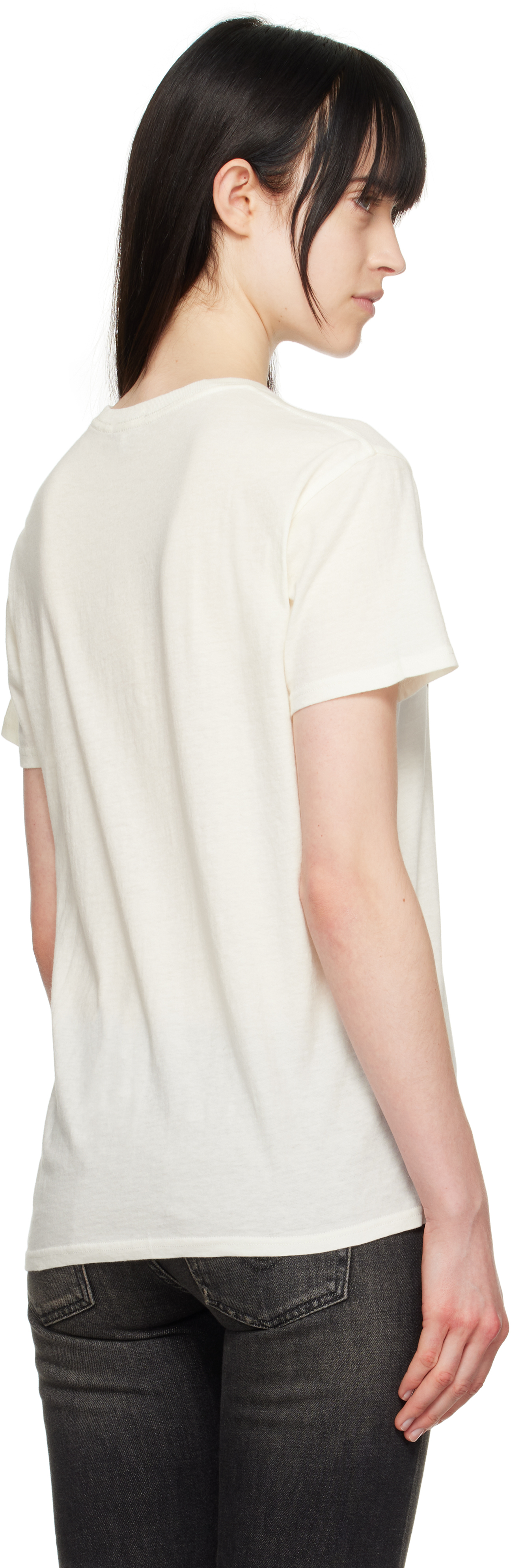 R13 Off-white 'high F Standards' Boy T-shirt In Ecru