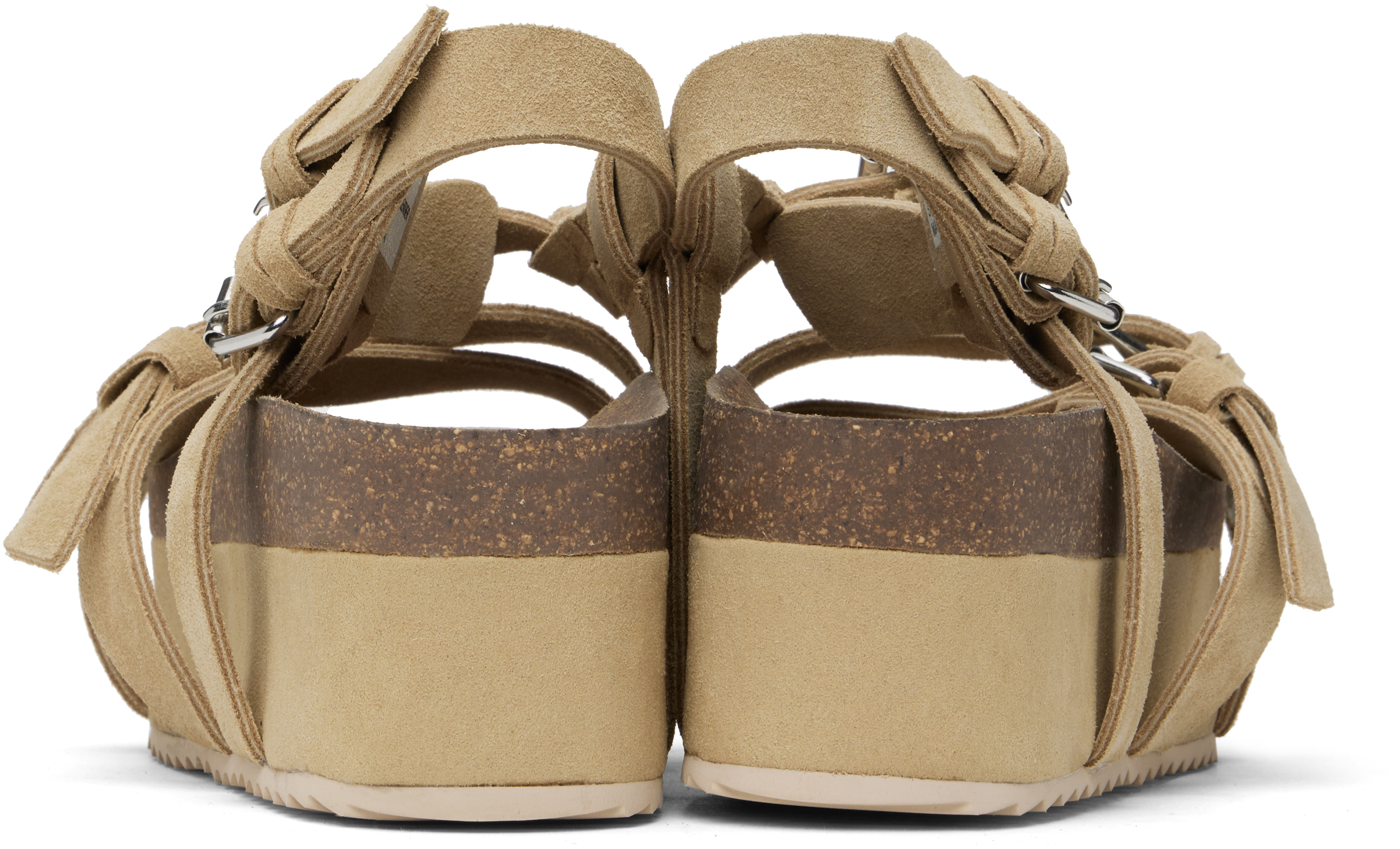 R13 Khaki Platform Sandals In Khaki