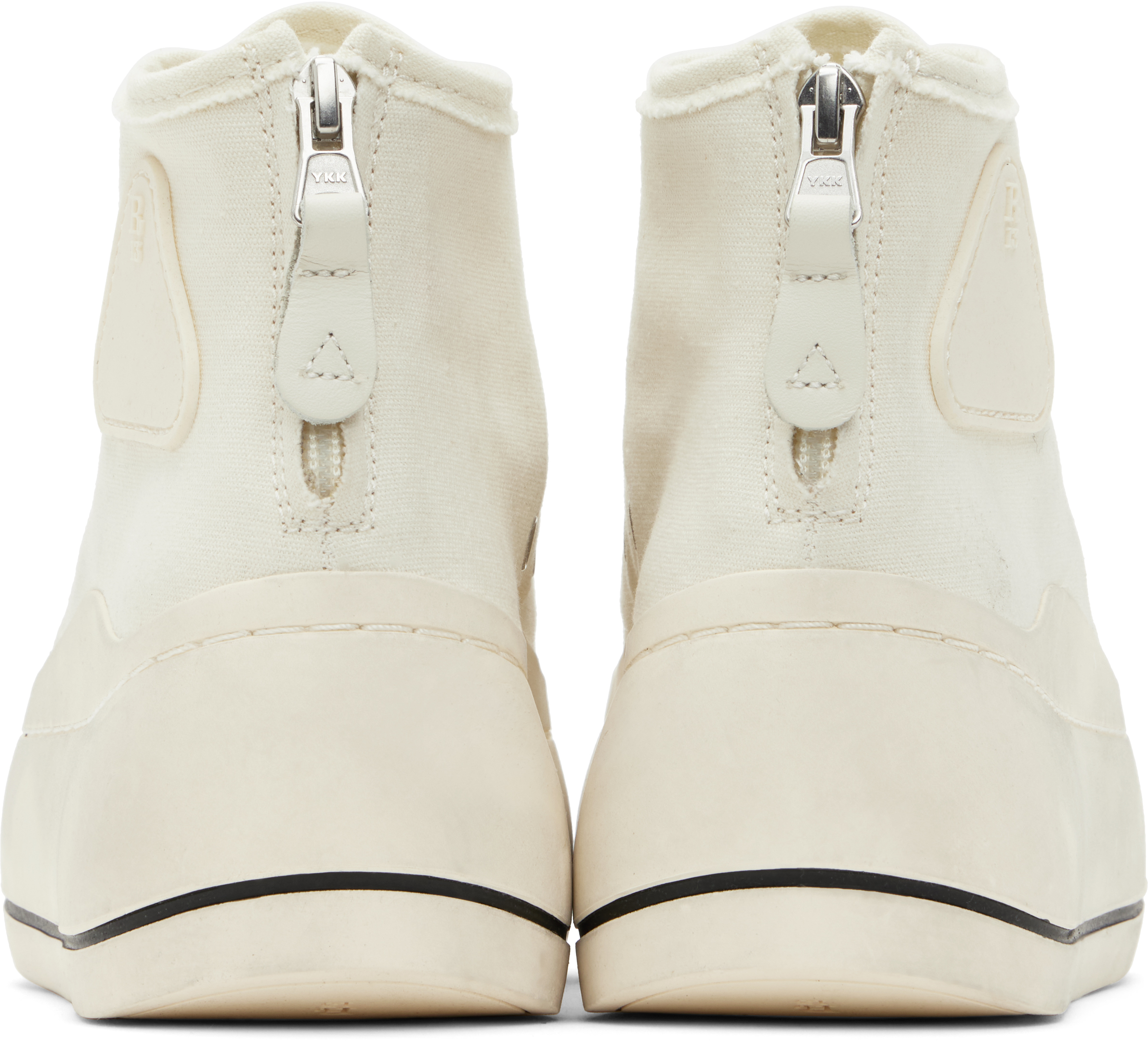 R13 Off-white Kurt High Top Sneakers In Ecru