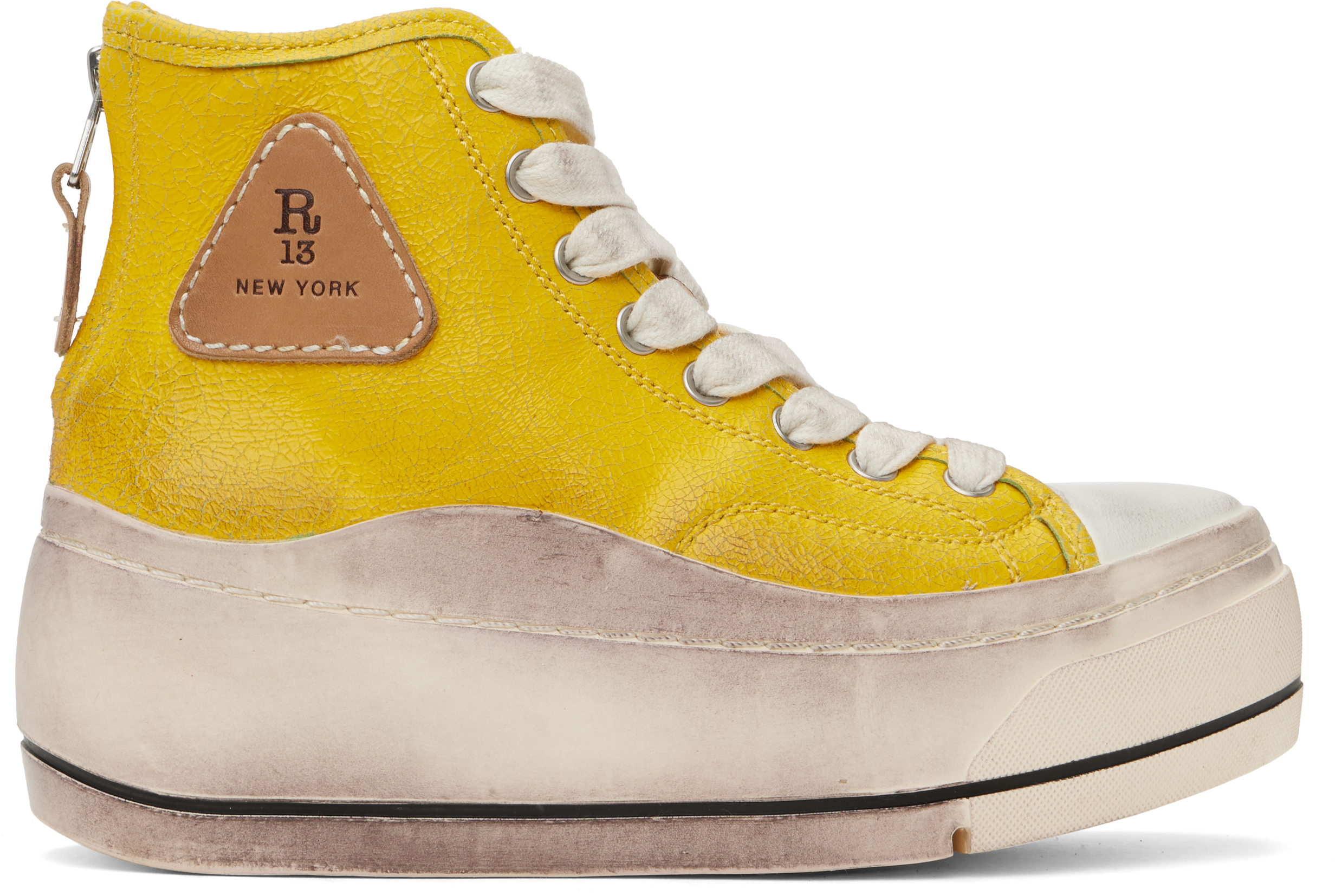 【関税込み】R13 イエロー Kurt ハイカットスニーカー KURT HIGH TOP SNEAKER | R13