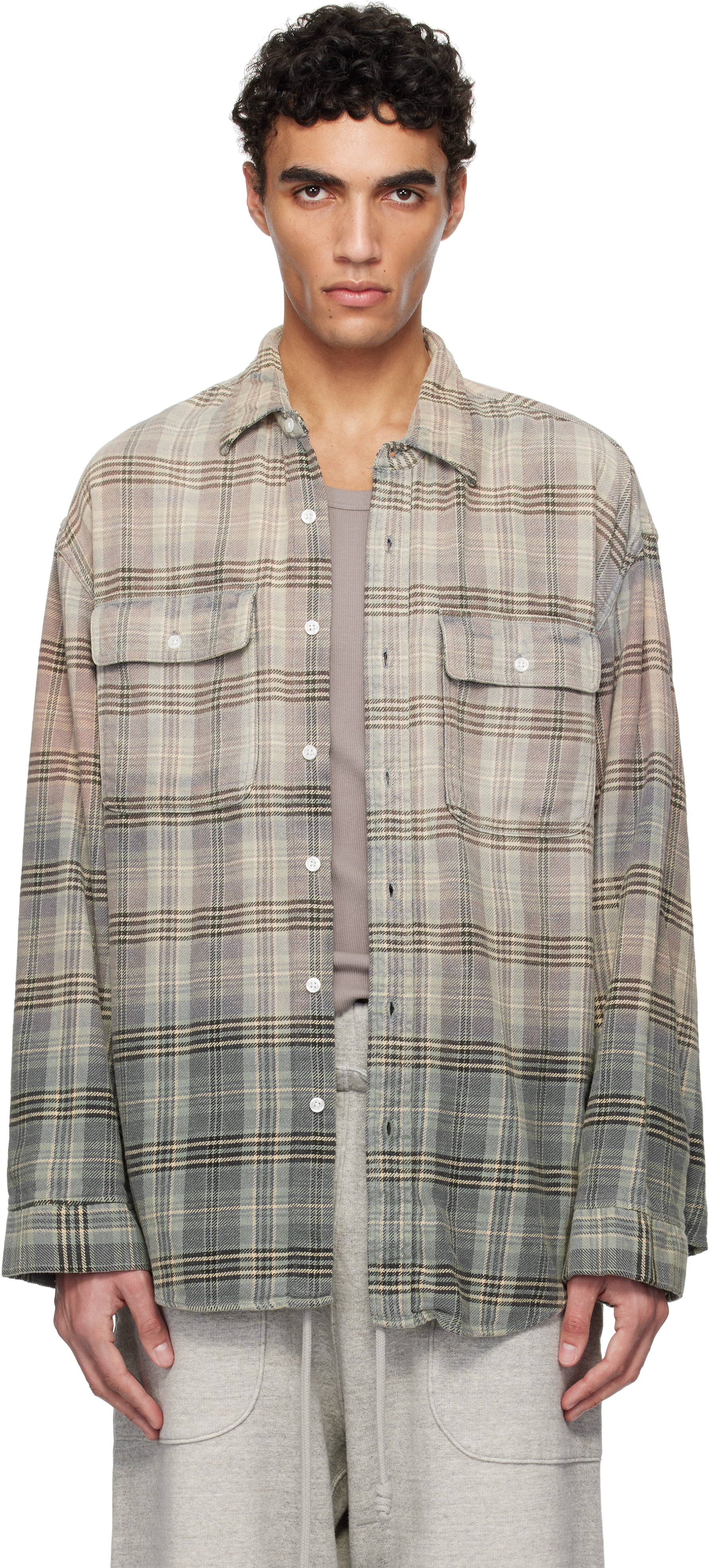 R13/アールサーティーン】 CROSS OVER BUBBLE シャツ（シャツ