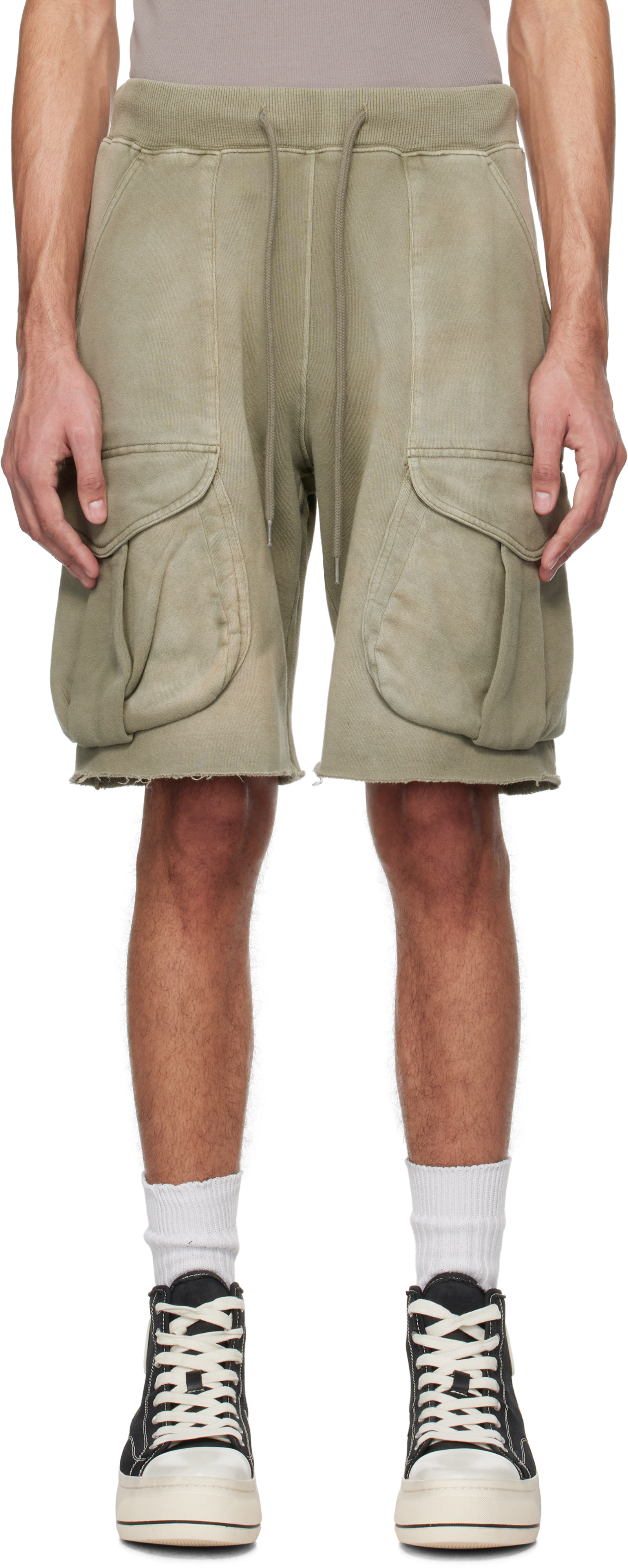 R13 Khaki Pocket Shorts