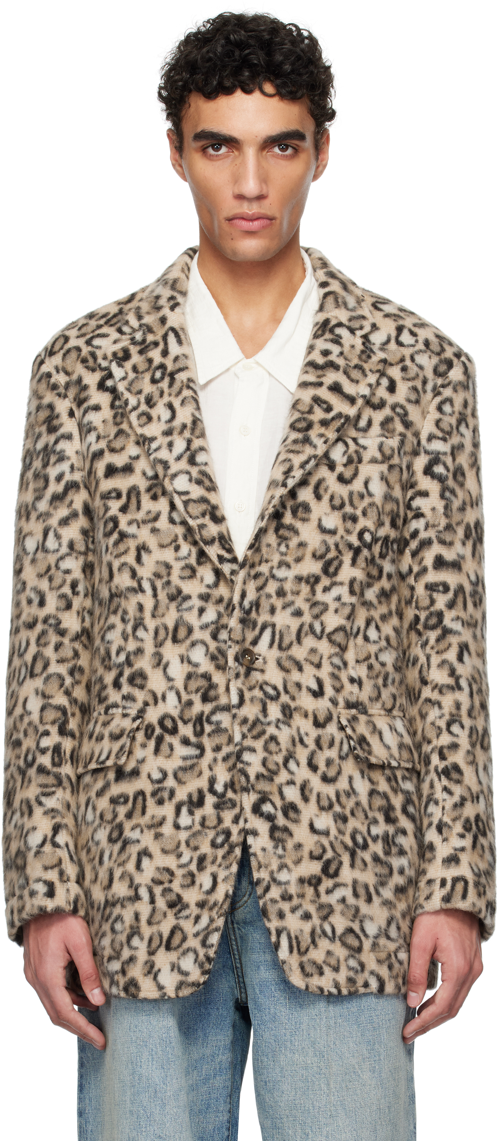 ジャケット R13 OVERSIZED RAGGED BLAZER OVERSIZED RAGGED BLAZER - KHAKI – R13