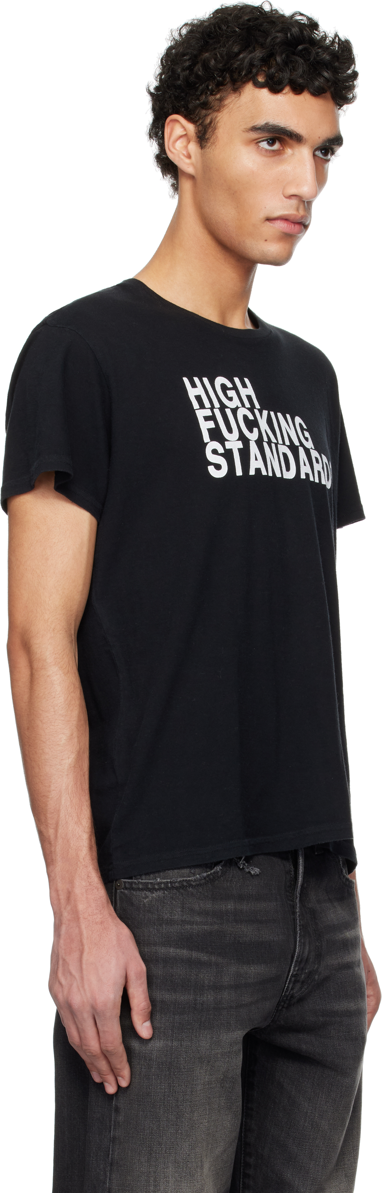 R13 Black 'high F Standards' Boy T-shirt In Black