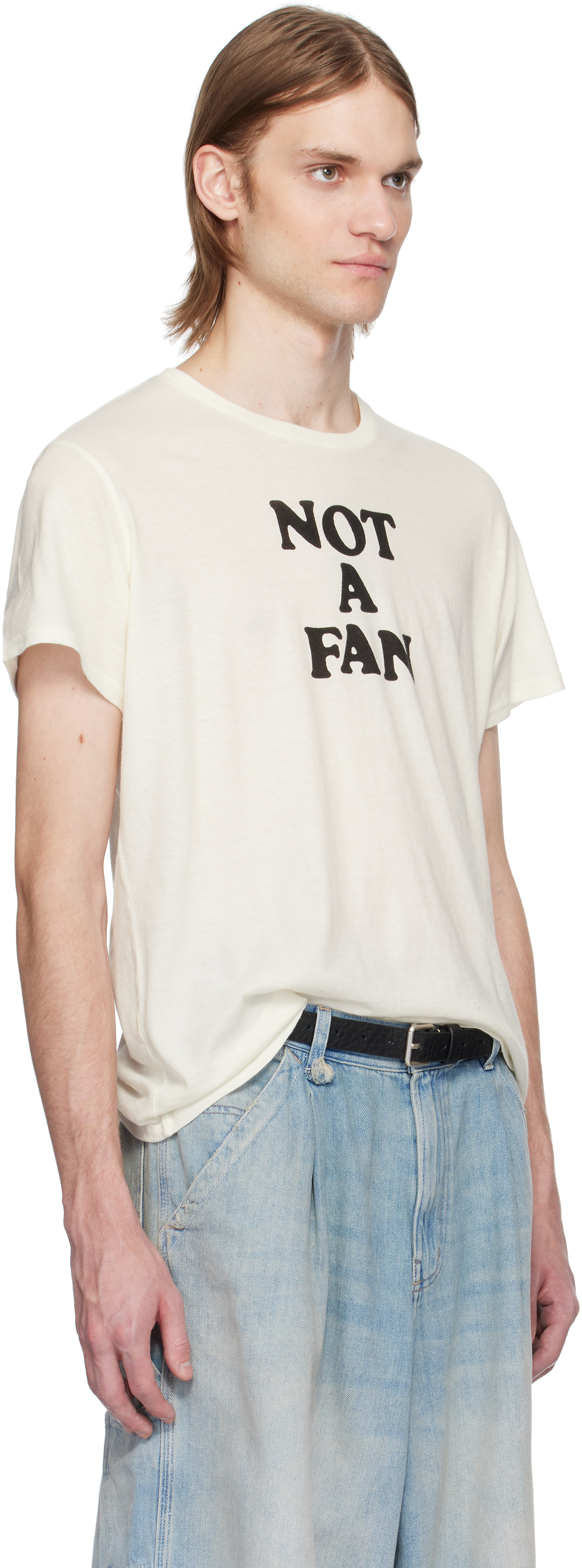 R13 OFF-WHITE 'NOT A FAN' BOY T-SHIRT