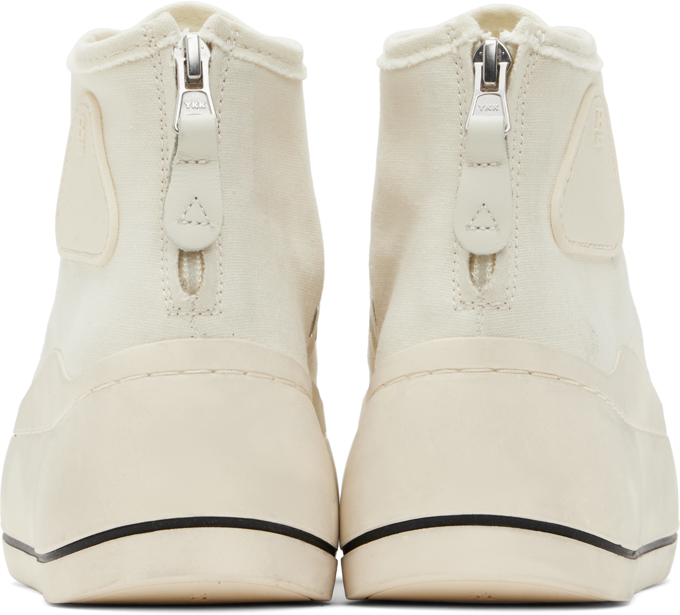 R13 Off-white Kurt High Top Sneakers In Ecru