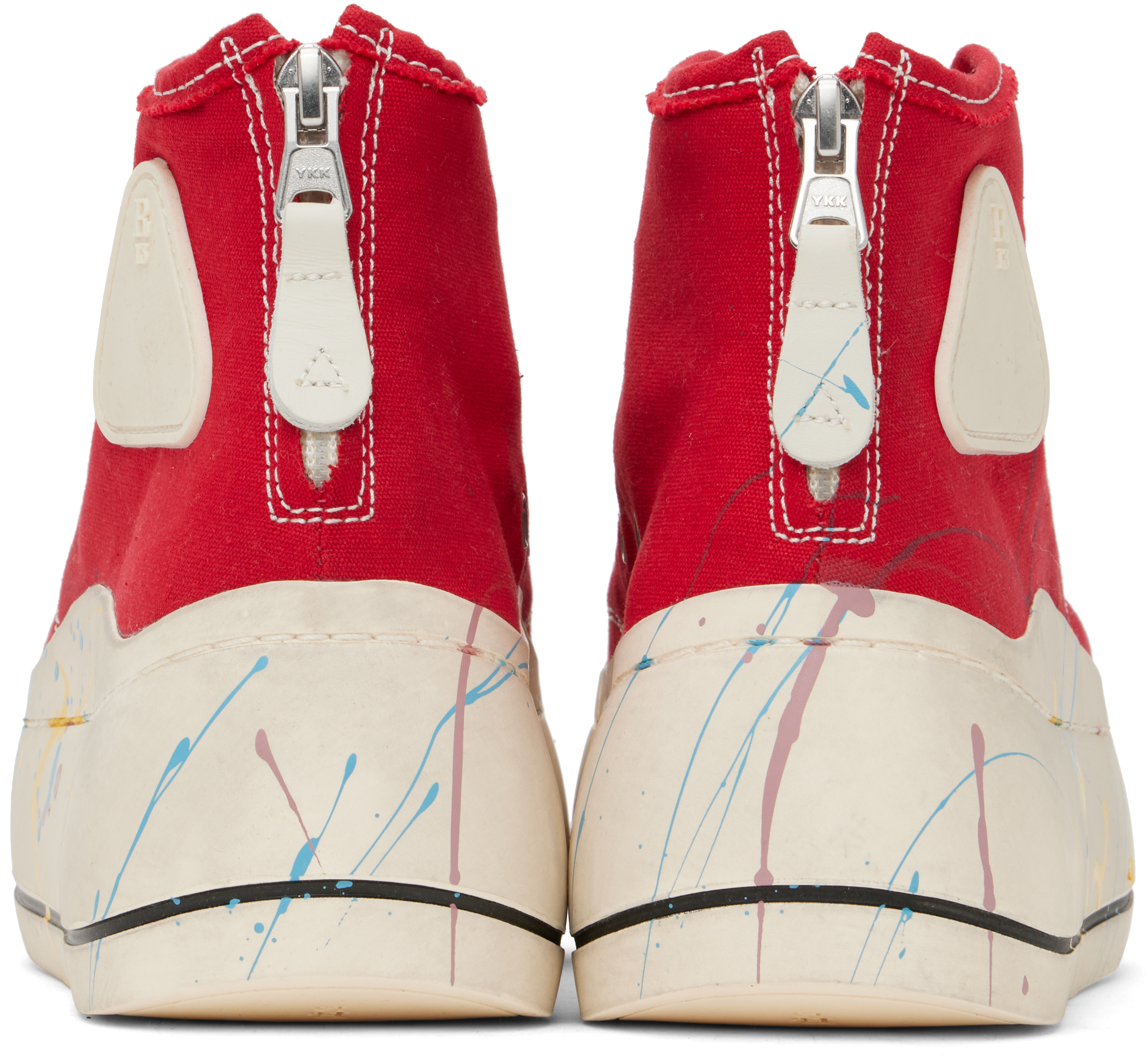 R13 Red Kurt High Top Sneakers In Red