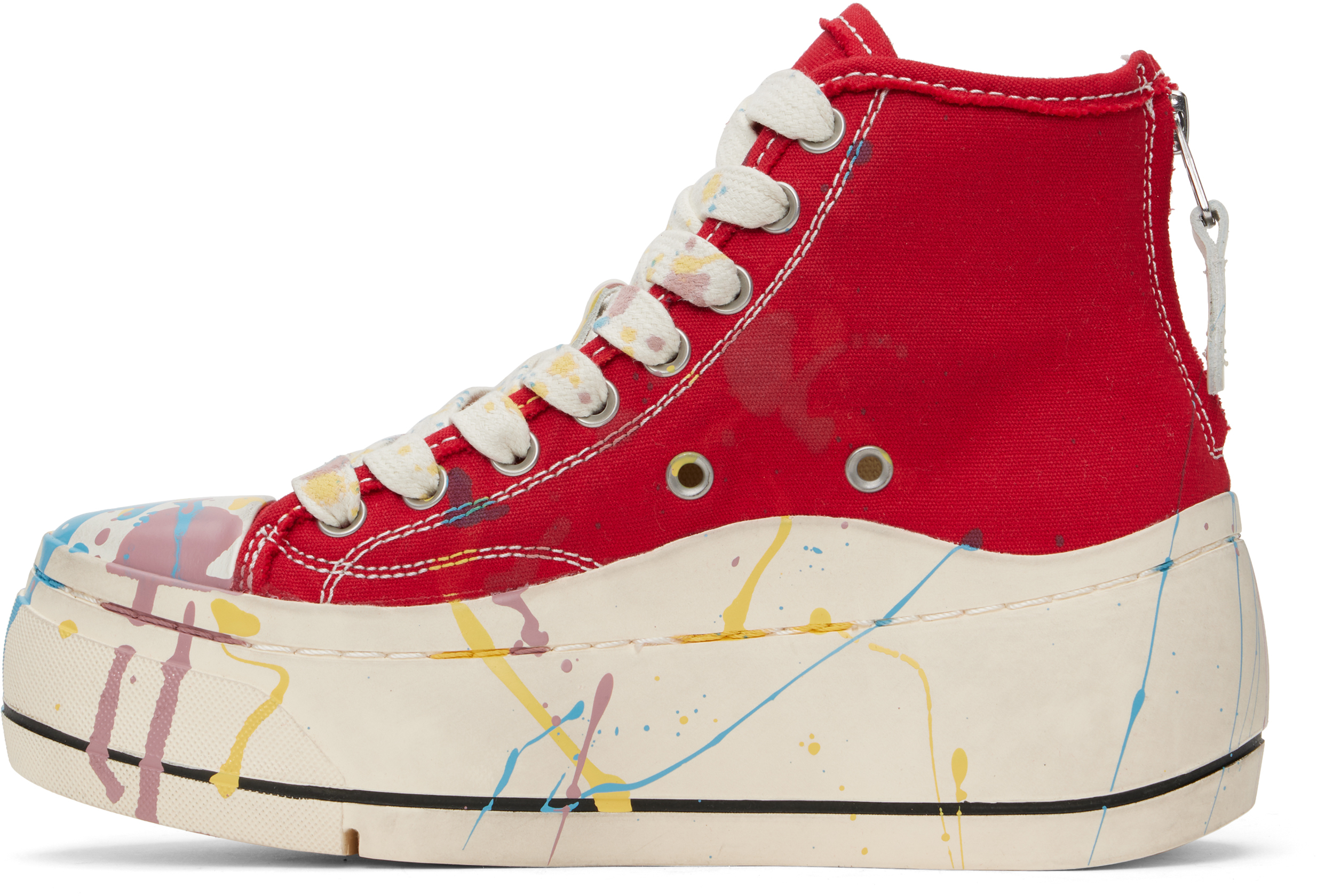 R13 Red Kurt High Top Sneakers In Red