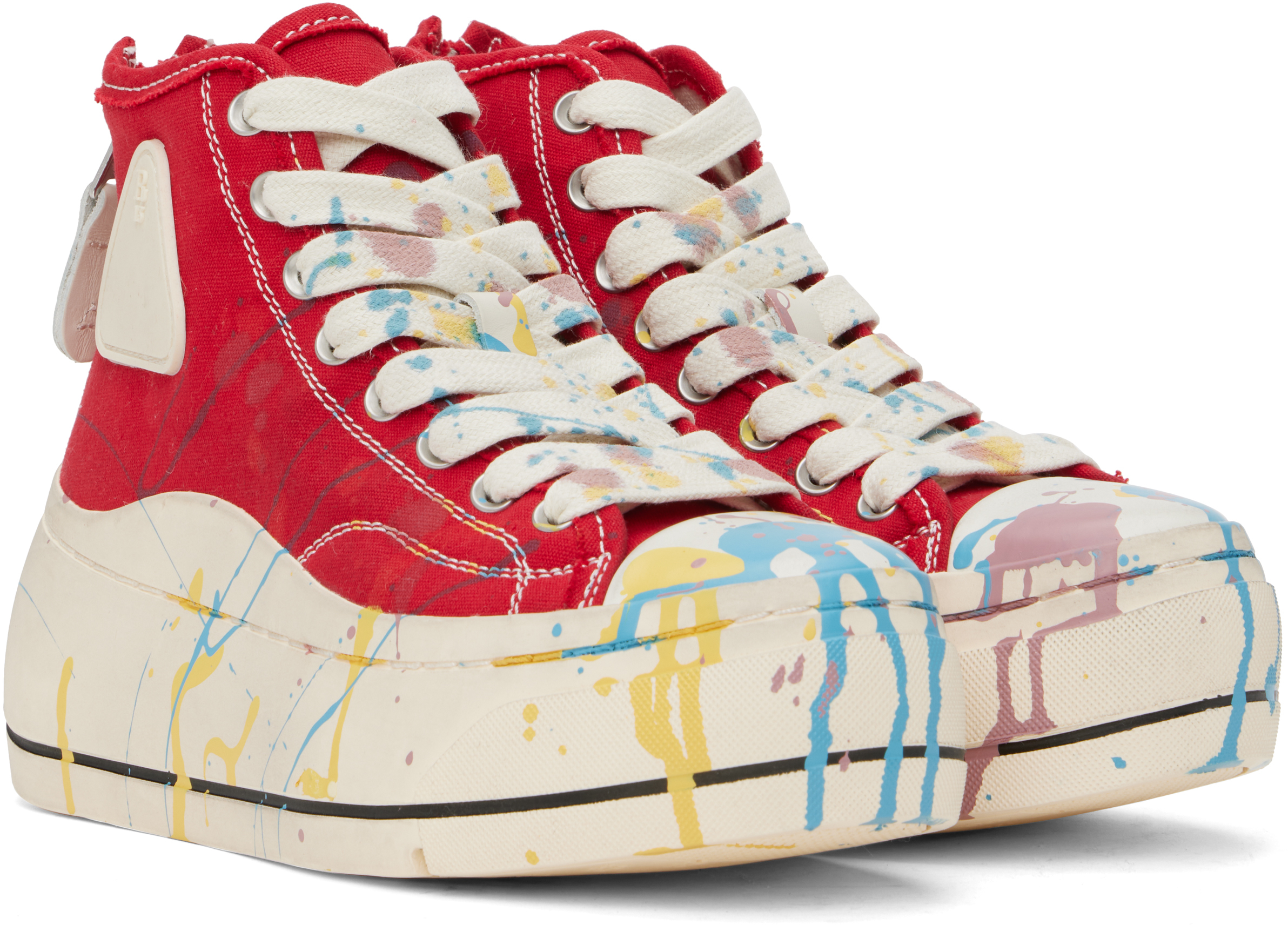 R13 Red Kurt High Top Sneakers In Red