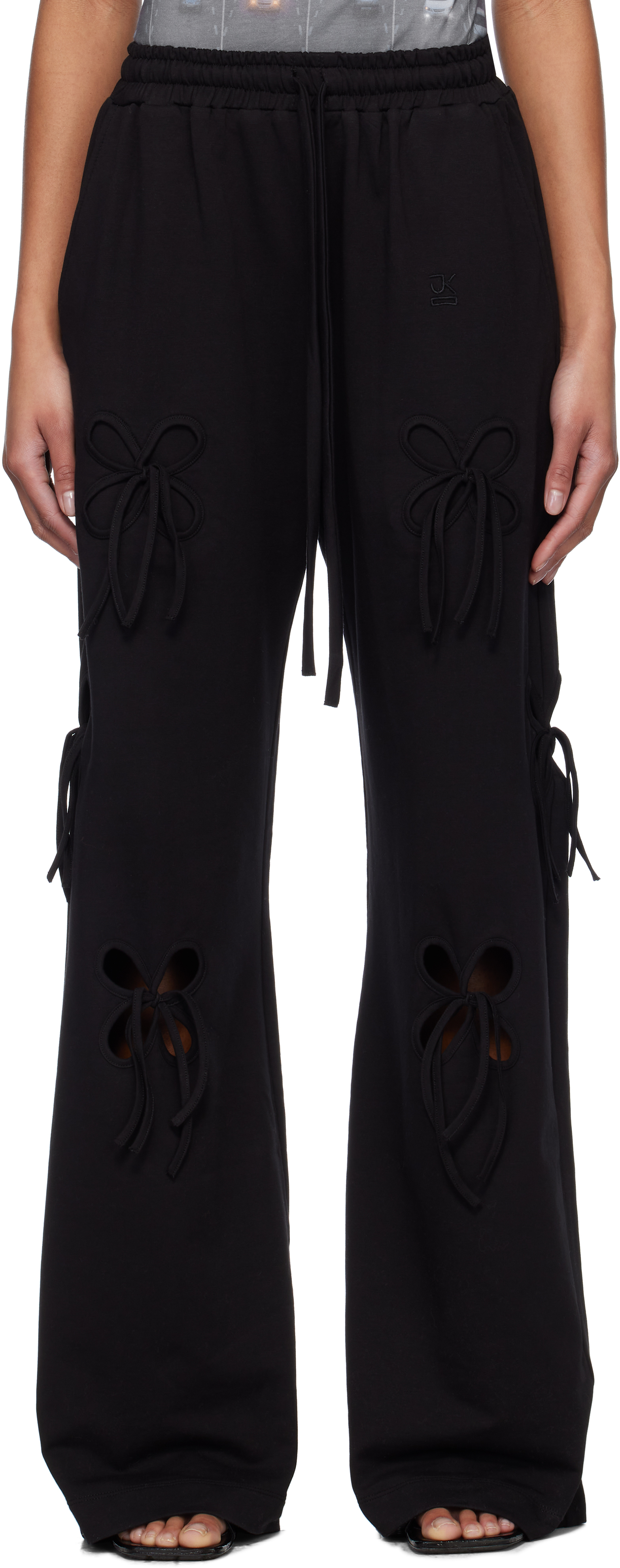 J. Kim Black Petal Lounge Pants