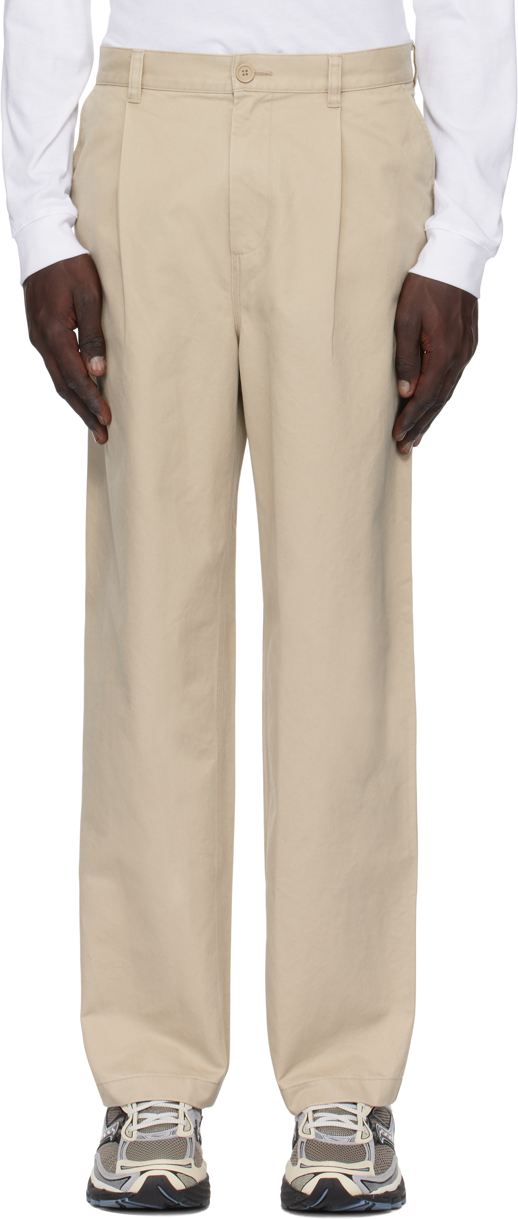 Beige Cotton Chino Sophomore Trousers