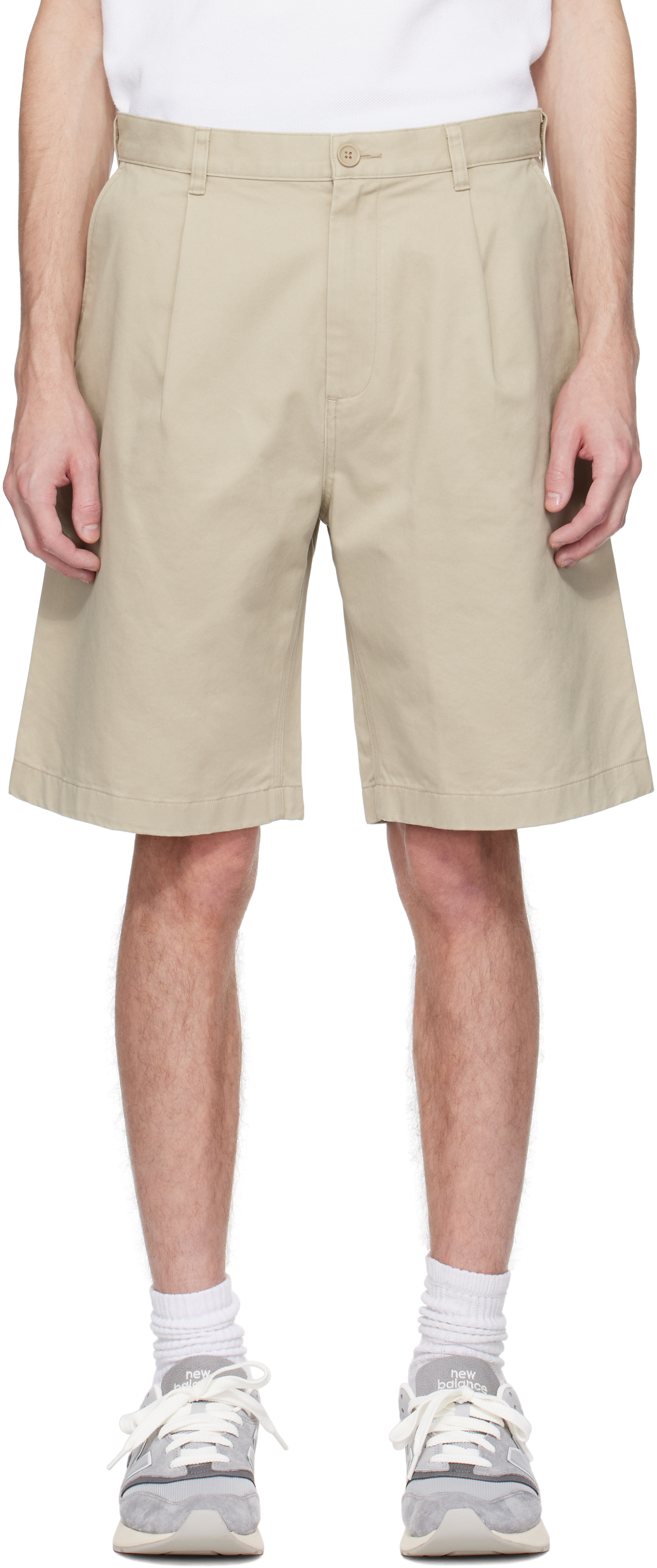 Beige Cotton Chino Sophomore Relaxed 10 Shorts