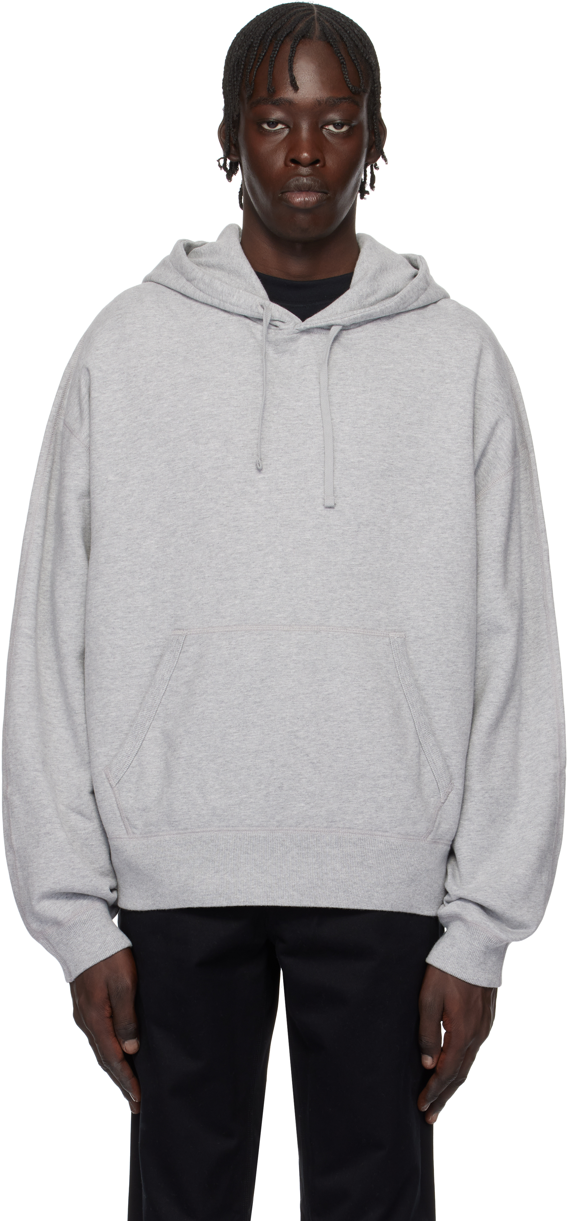 Gray Midweight Relaxed Hoodie