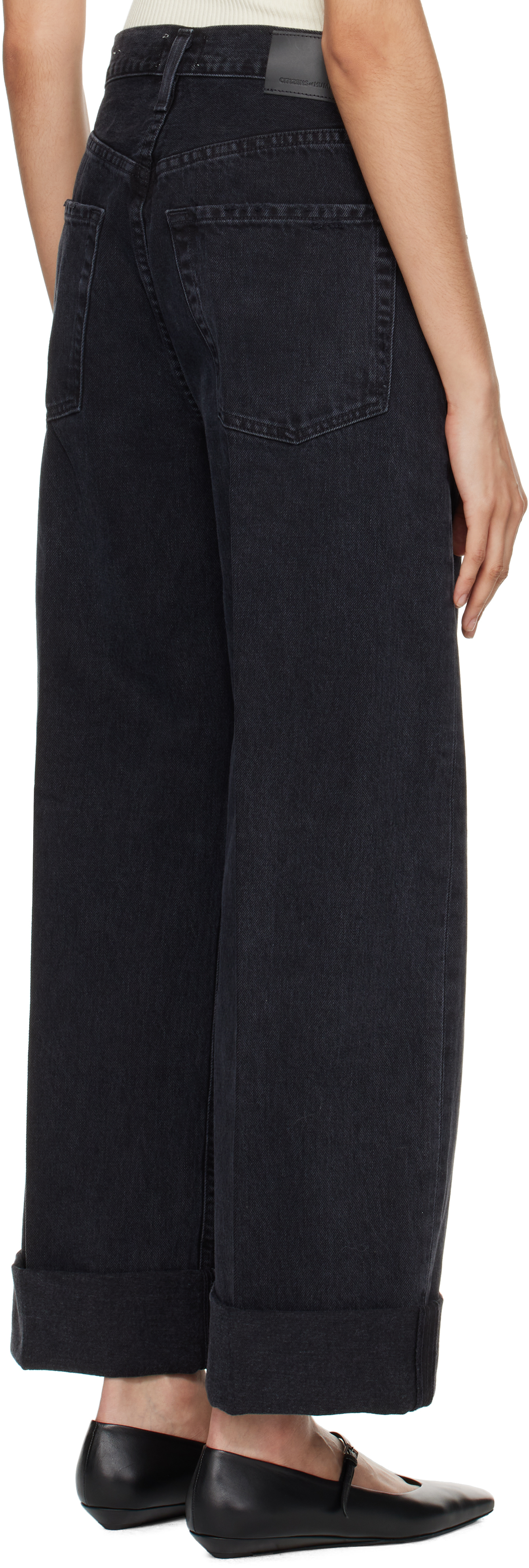 Citizens Of Humanity Navy Ayla Jeans In Voila (washed Black)