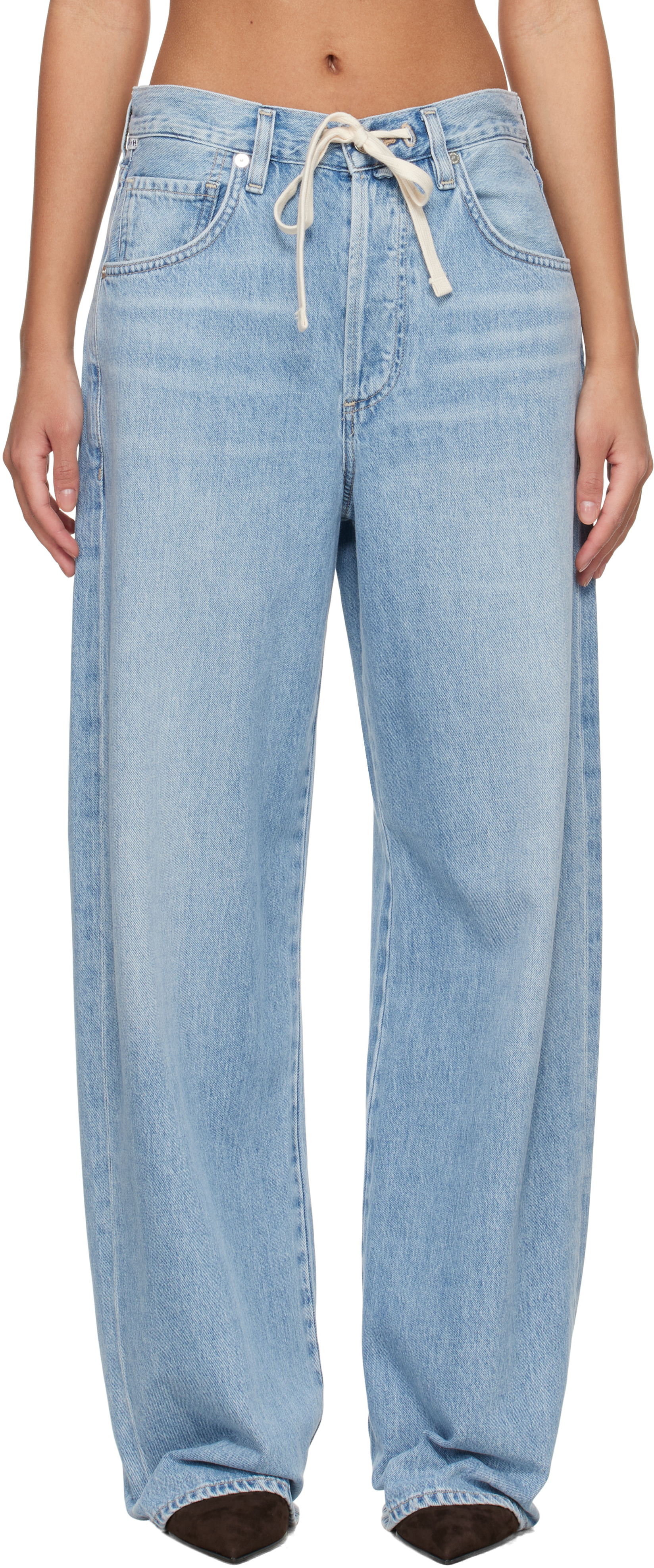 Blue Brynn Drawstring Jeans by Citizens of Humanity on Sale