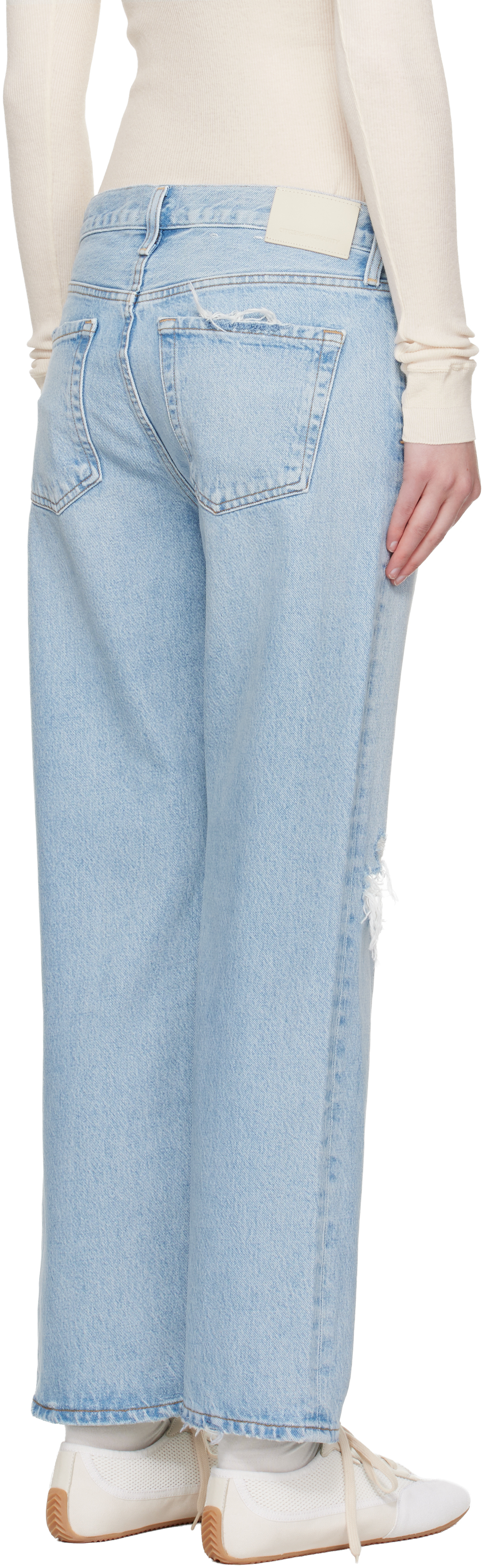 Citizens Of Humanity Blue Neve Low Slung Relaxed Jeans