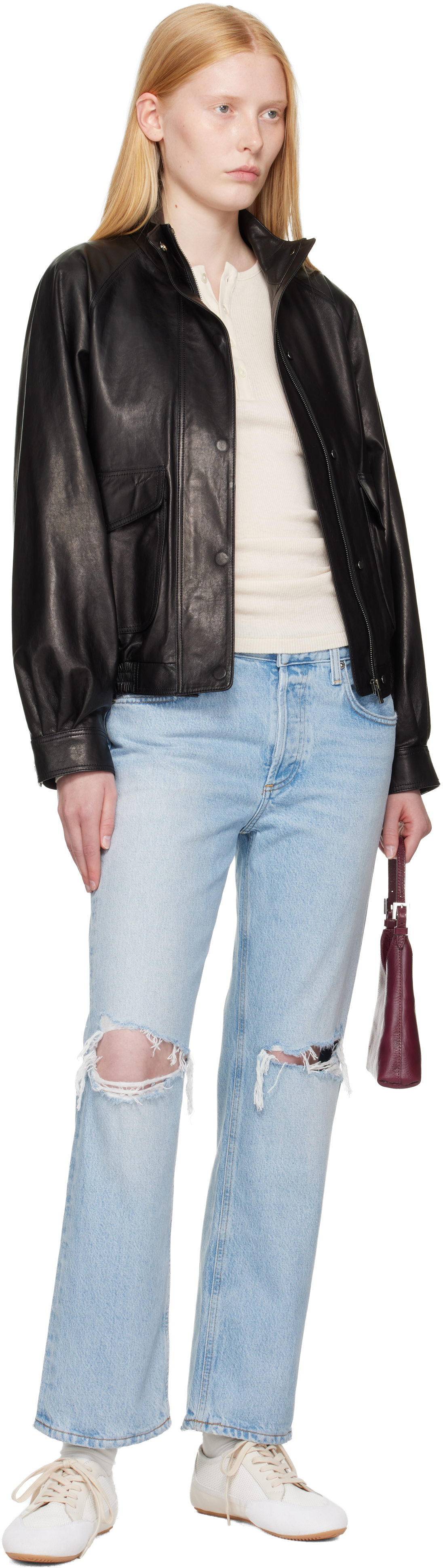 Citizens Of Humanity Blue Neve Low Slung Relaxed Jeans