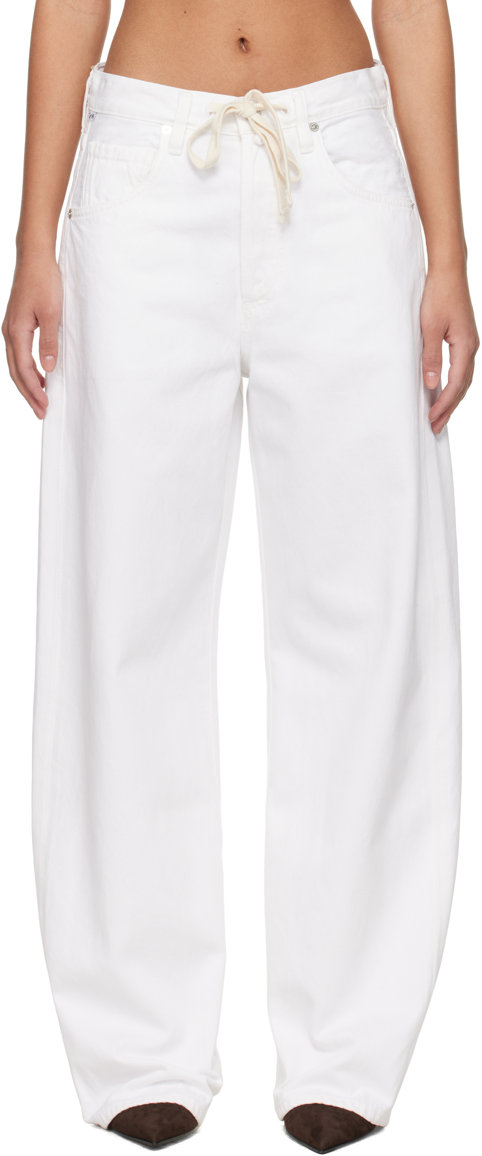 White Brynn Drawstring Jeans by Citizens of Humanity on Sale