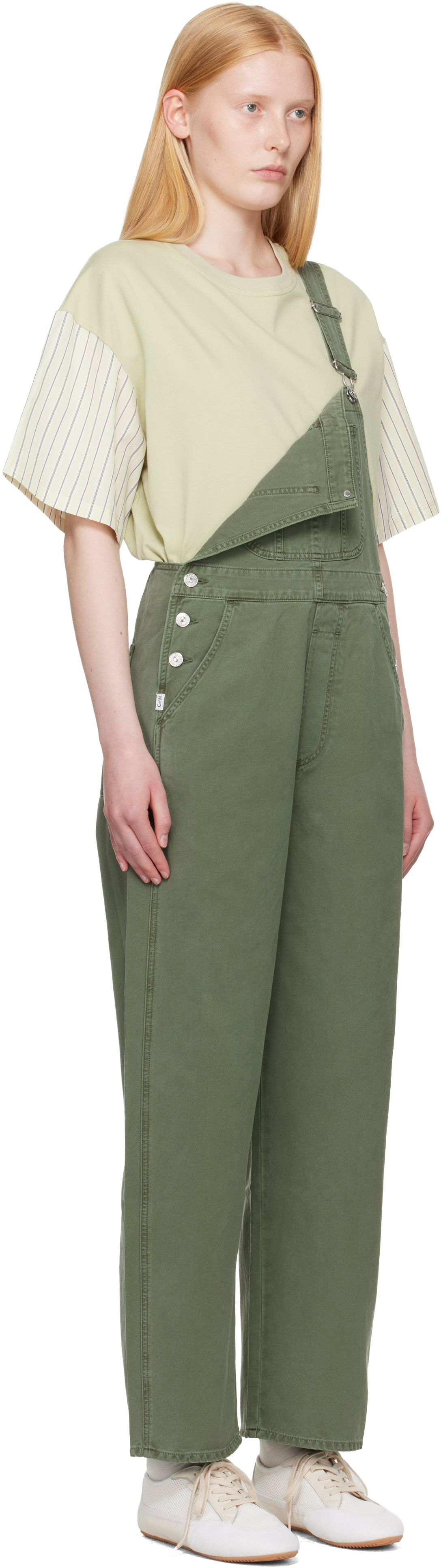CITIZENS OF HUMANITY KHAKI FREYA DENIM OVERALLS